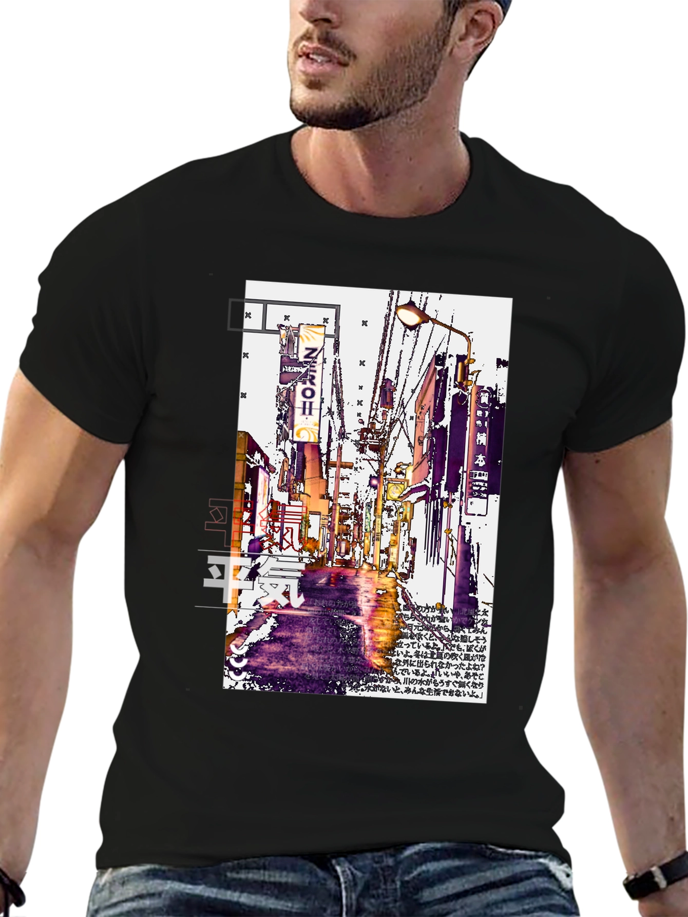 Urban Anime T-Shirt - Black