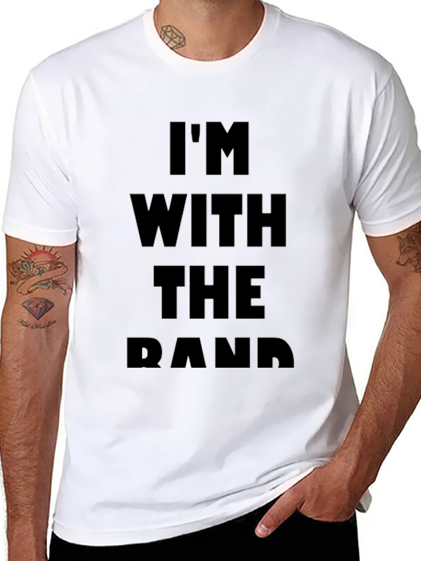 Im With The Band Black Graphic Tee
