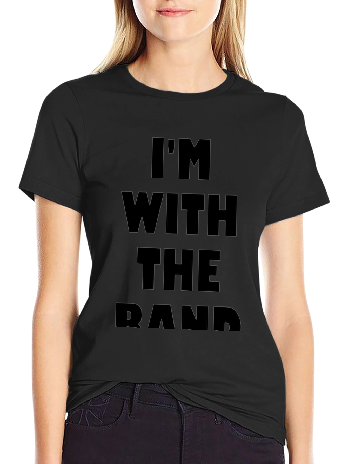 Im With The Band Black Graphic Tee