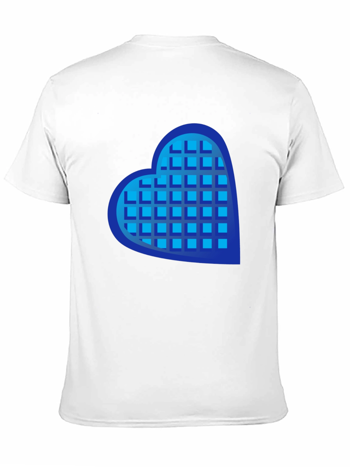 Heart Waffle Graphic Tee - Casual Mens Shirt