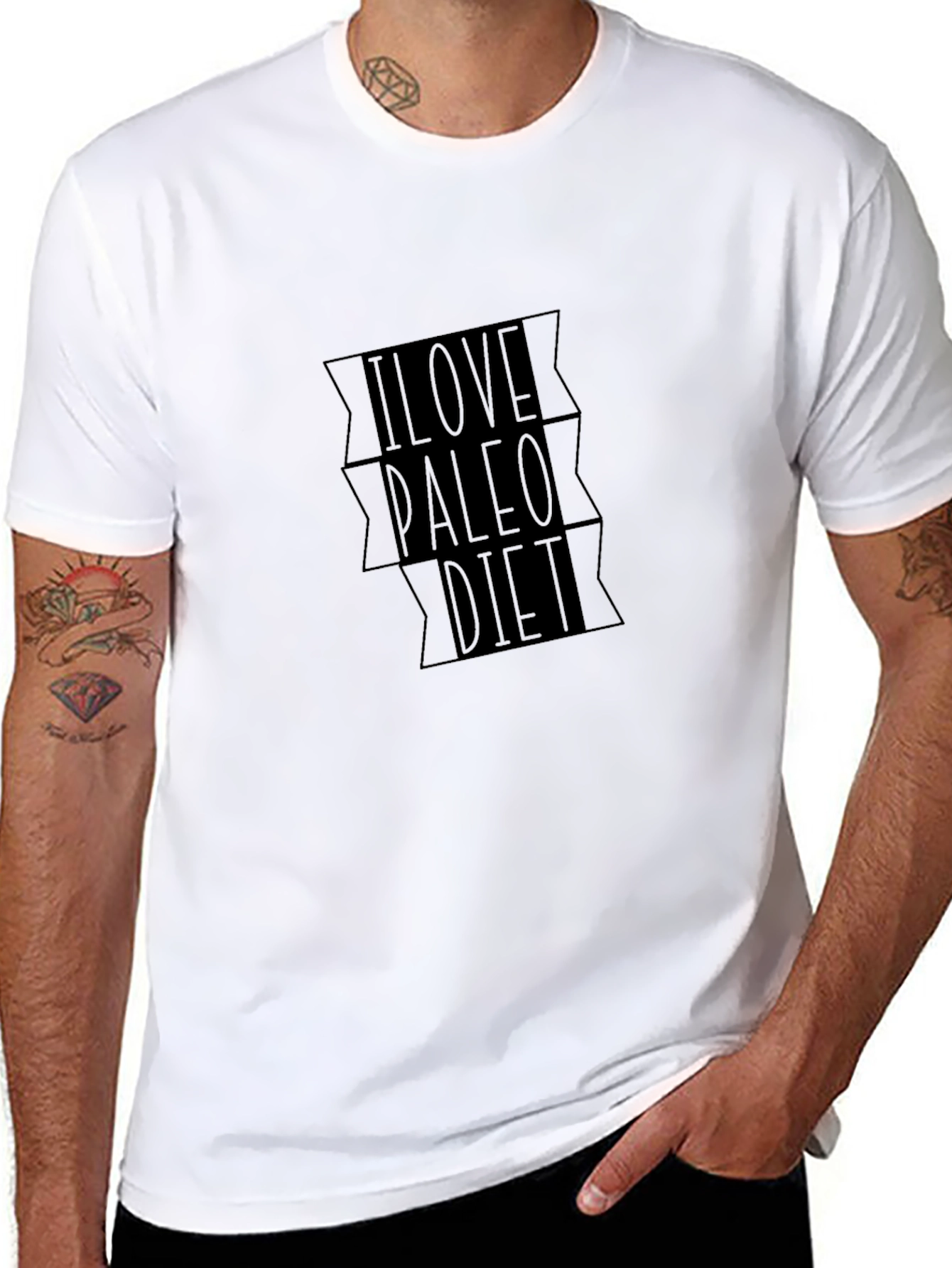 I Love Paleo Diet Black T-Shirt