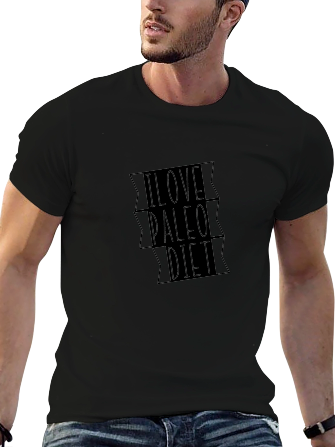 I Love Paleo Diet Black T-Shirt