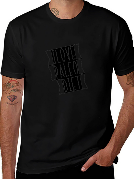 I Love Paleo Diet Black T-Shirt