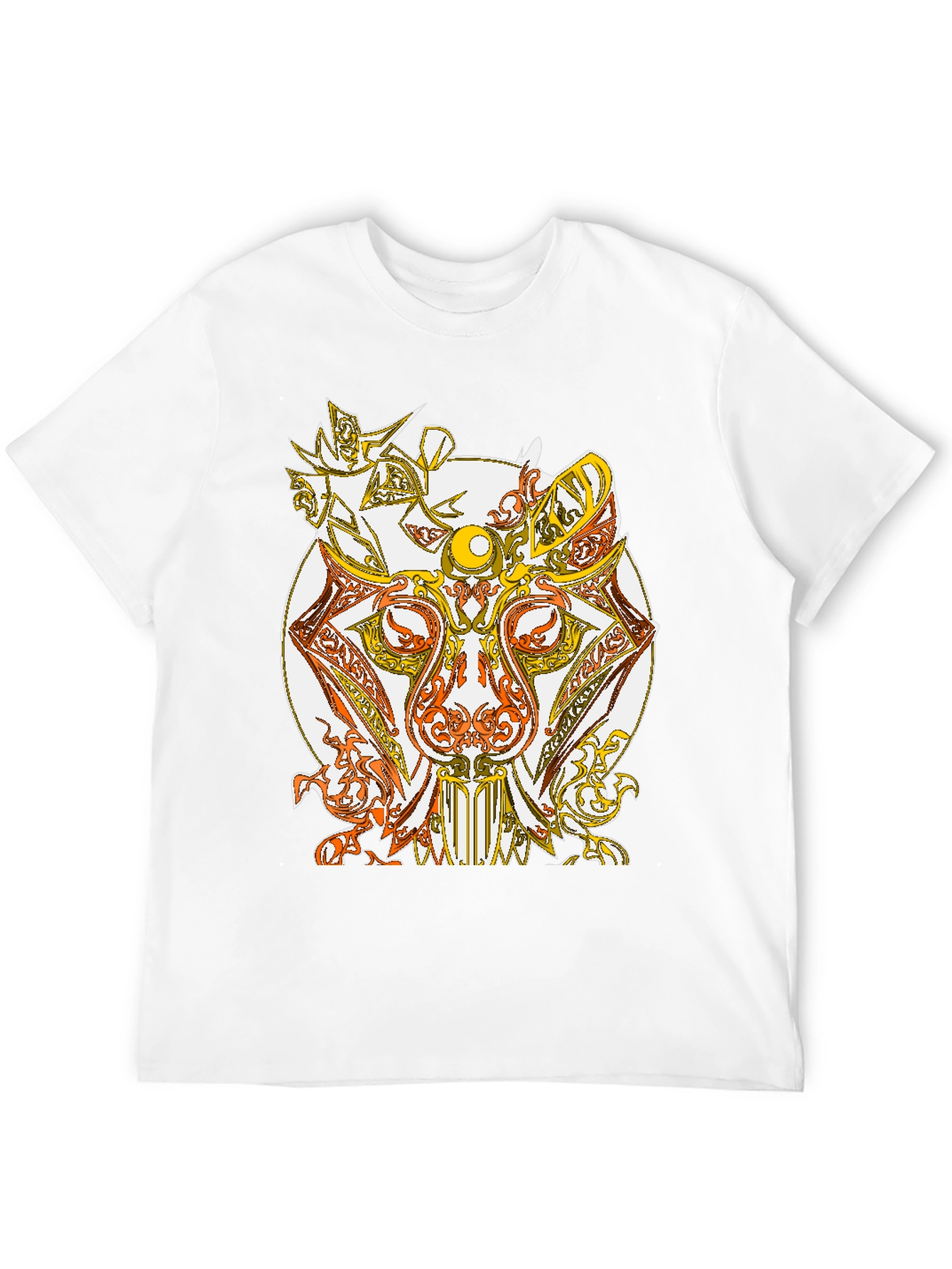 Abstract Animal Graphic T-Shirt - Black