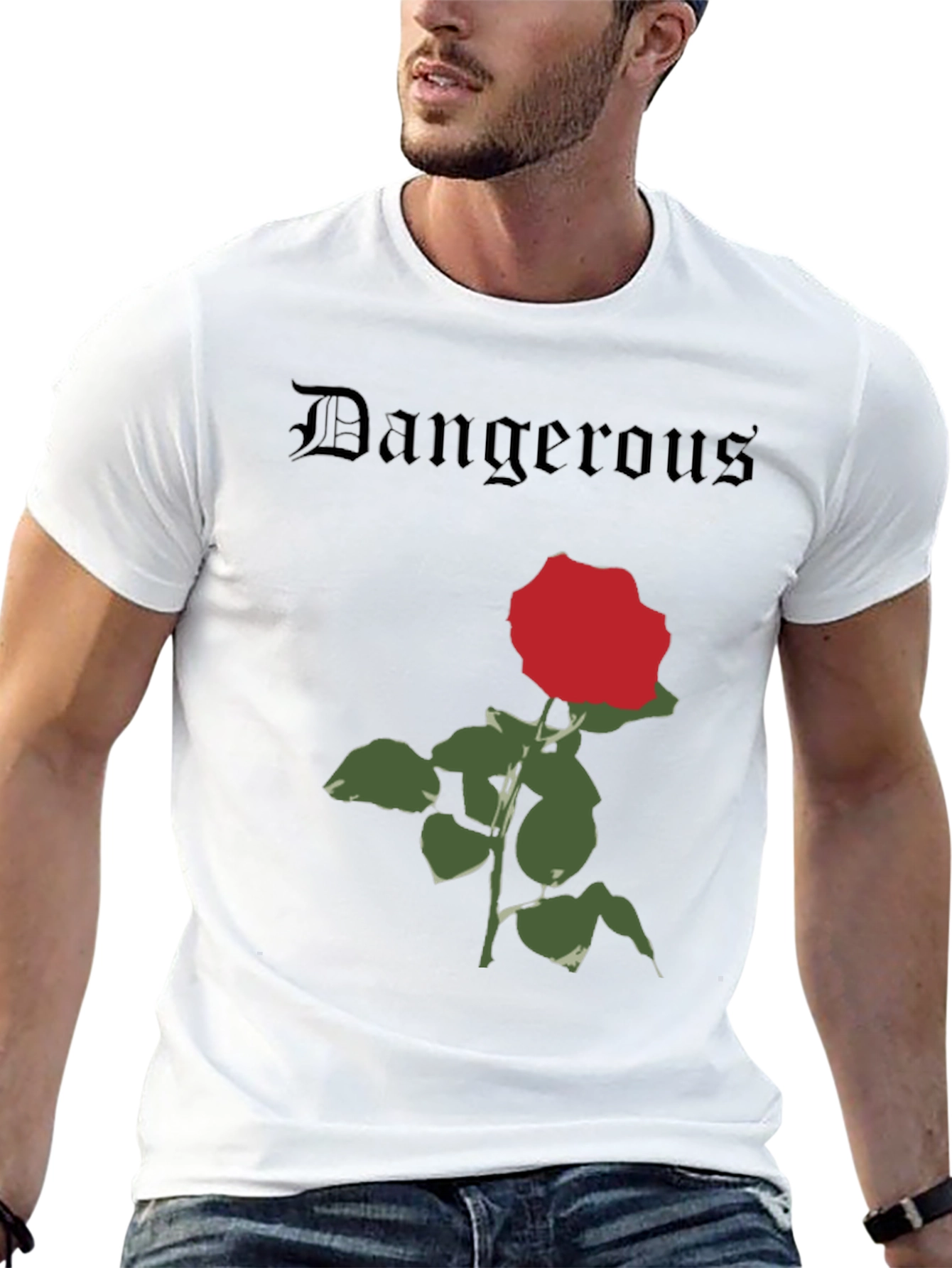 Dangerous Rose Graphic T-Shirt - Classic Black Tee