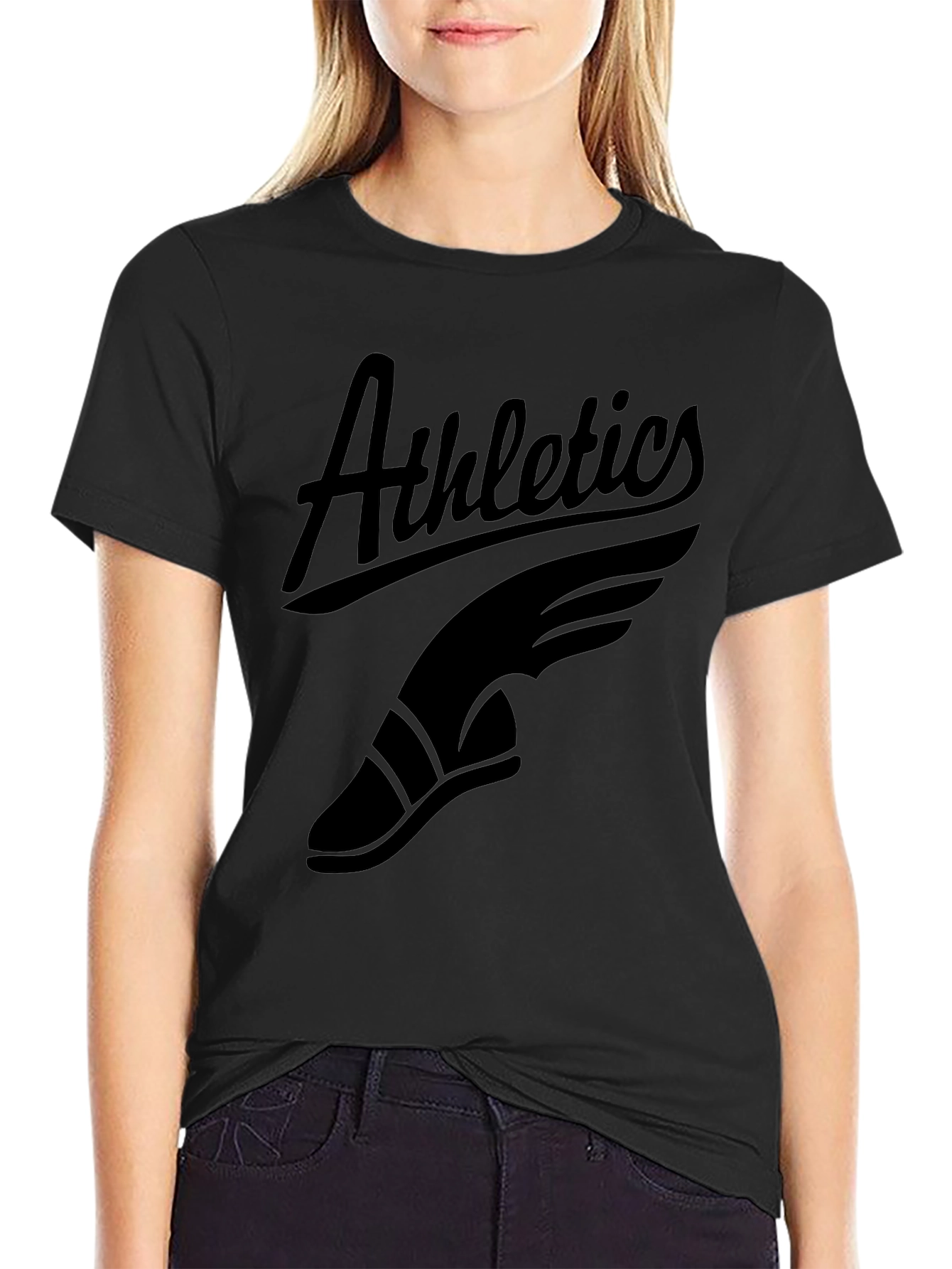 Athletics Graphic T-Shirt - Winged Shoe Design