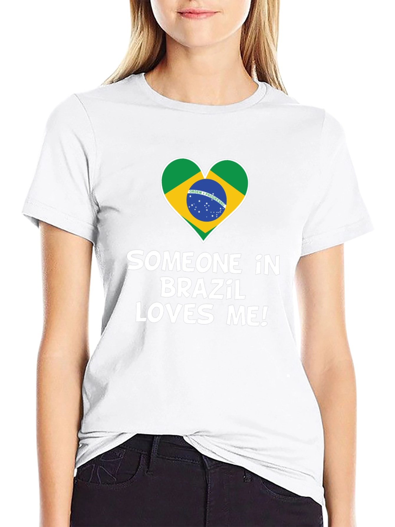 Brazil Love T-Shirt - Graphic Heart Tee