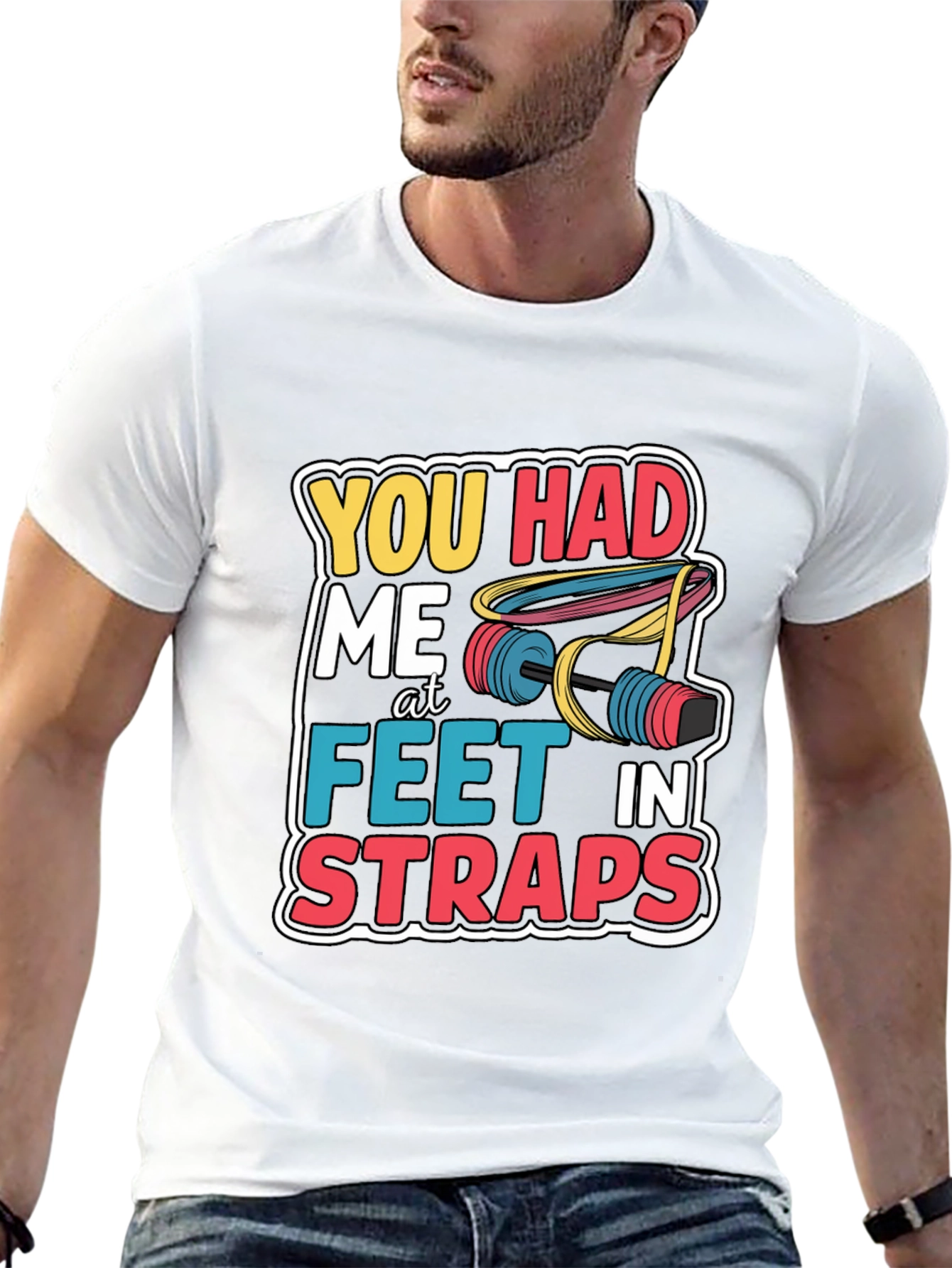 You Had Me At Feet In Straps Black T-Shirt