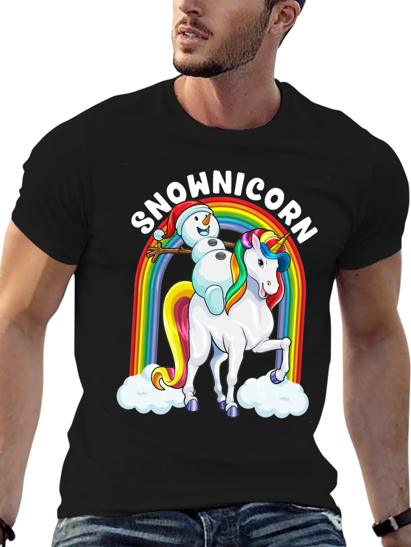 Snowman Unicorn Graphic Tee