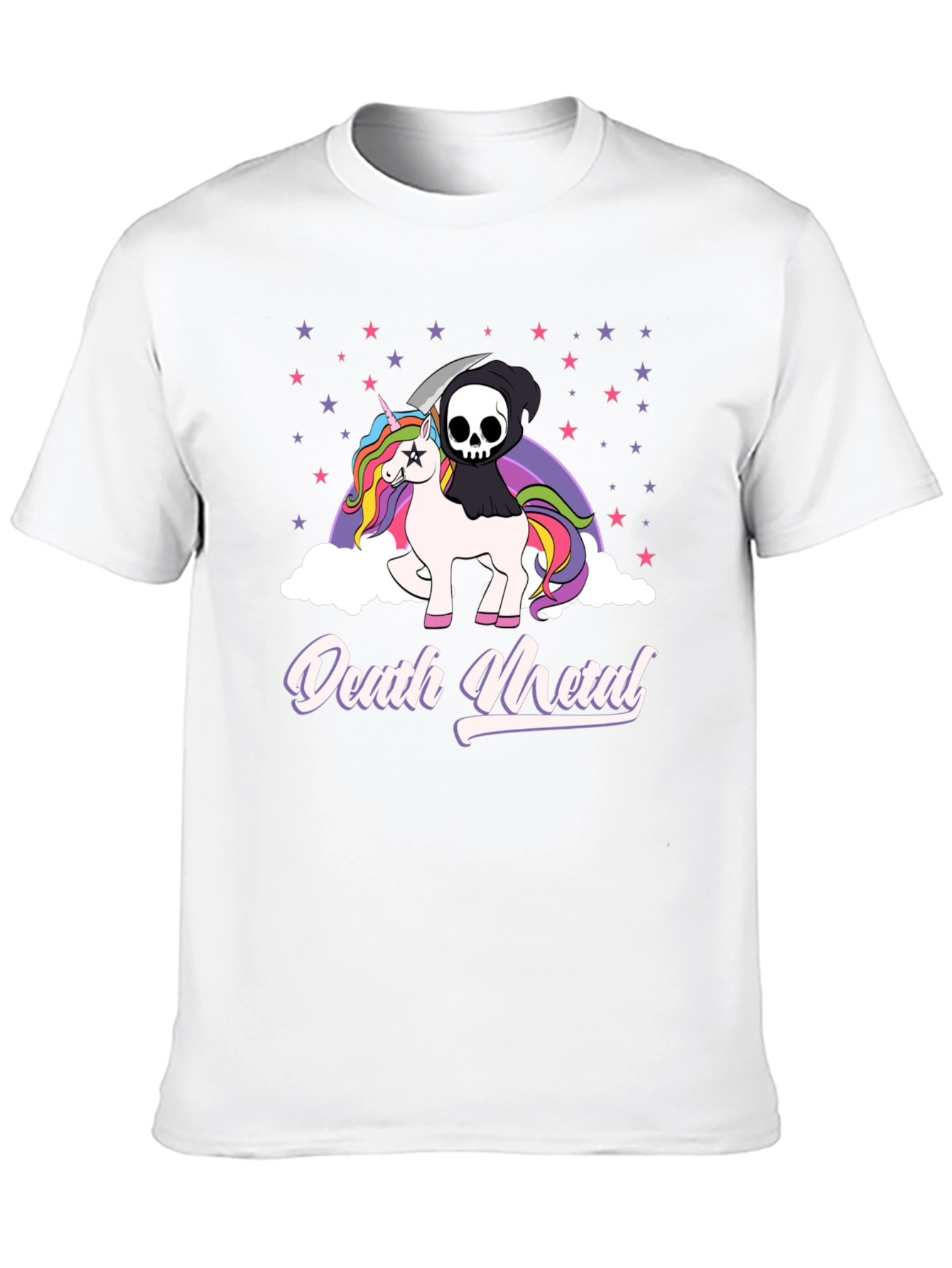 Death Metal Unicorn Graphic T-Shirt