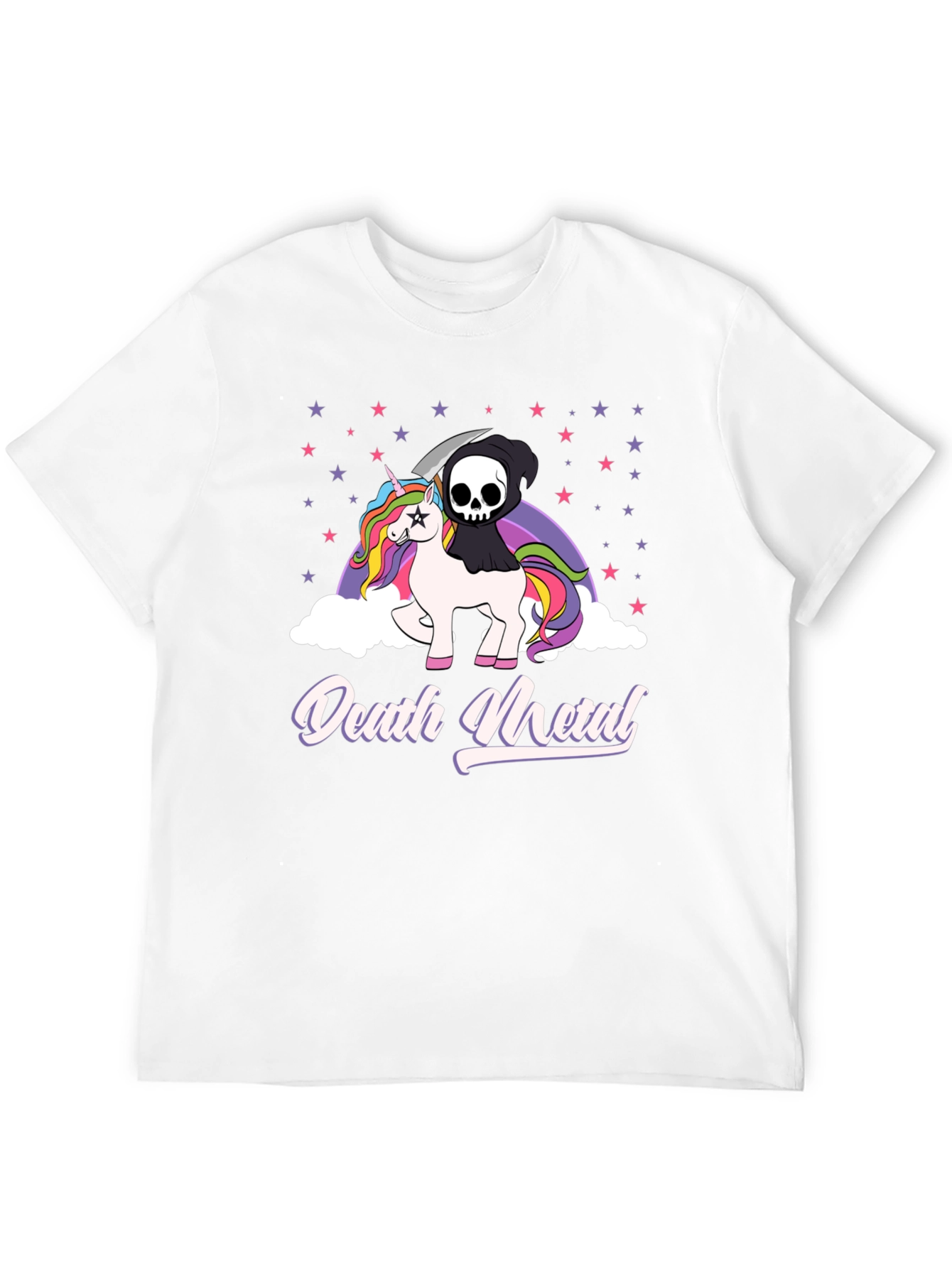 Death Metal Unicorn Graphic T-Shirt