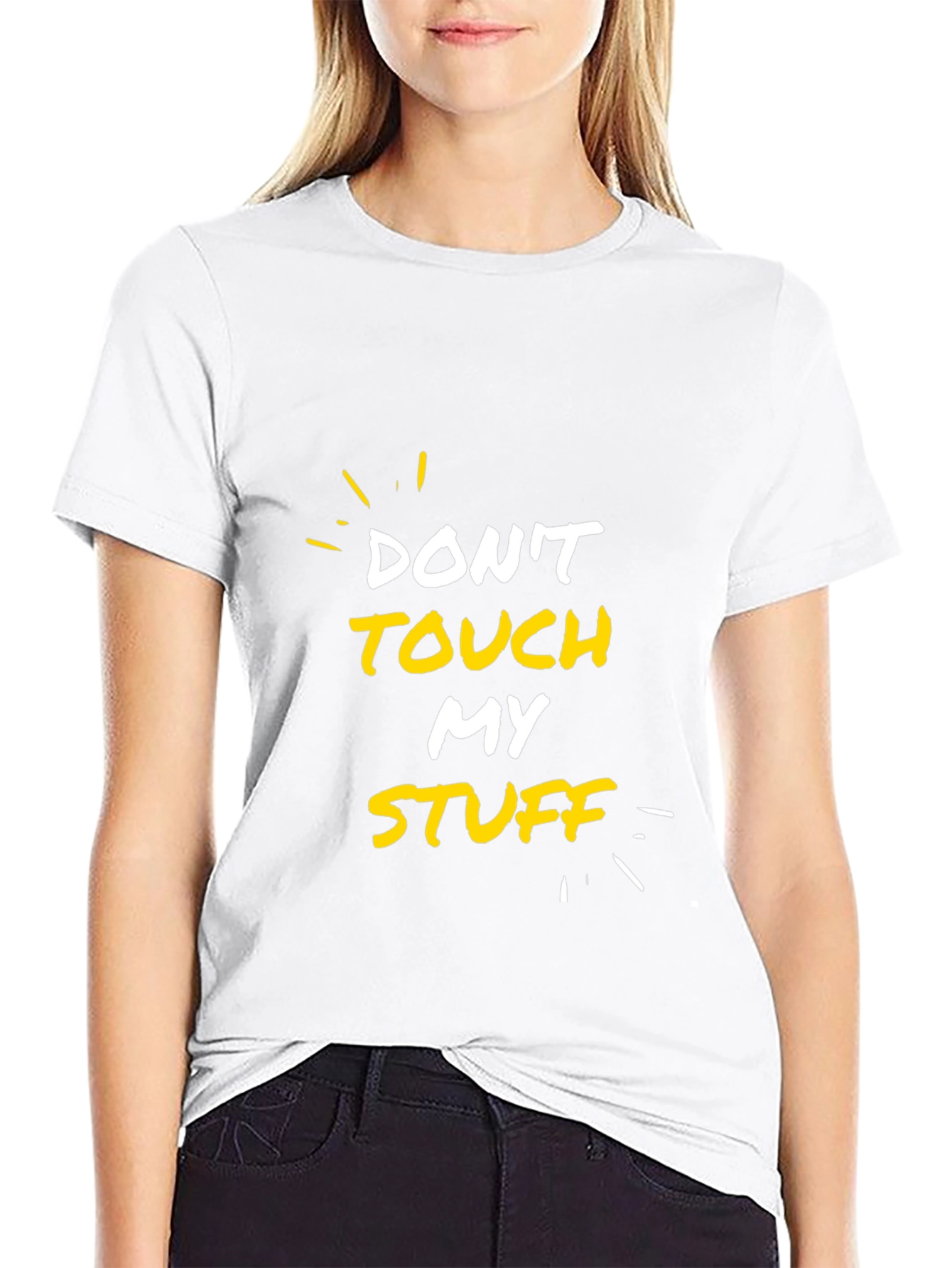 Dont Touch My Stuff Graphic Tee - Black