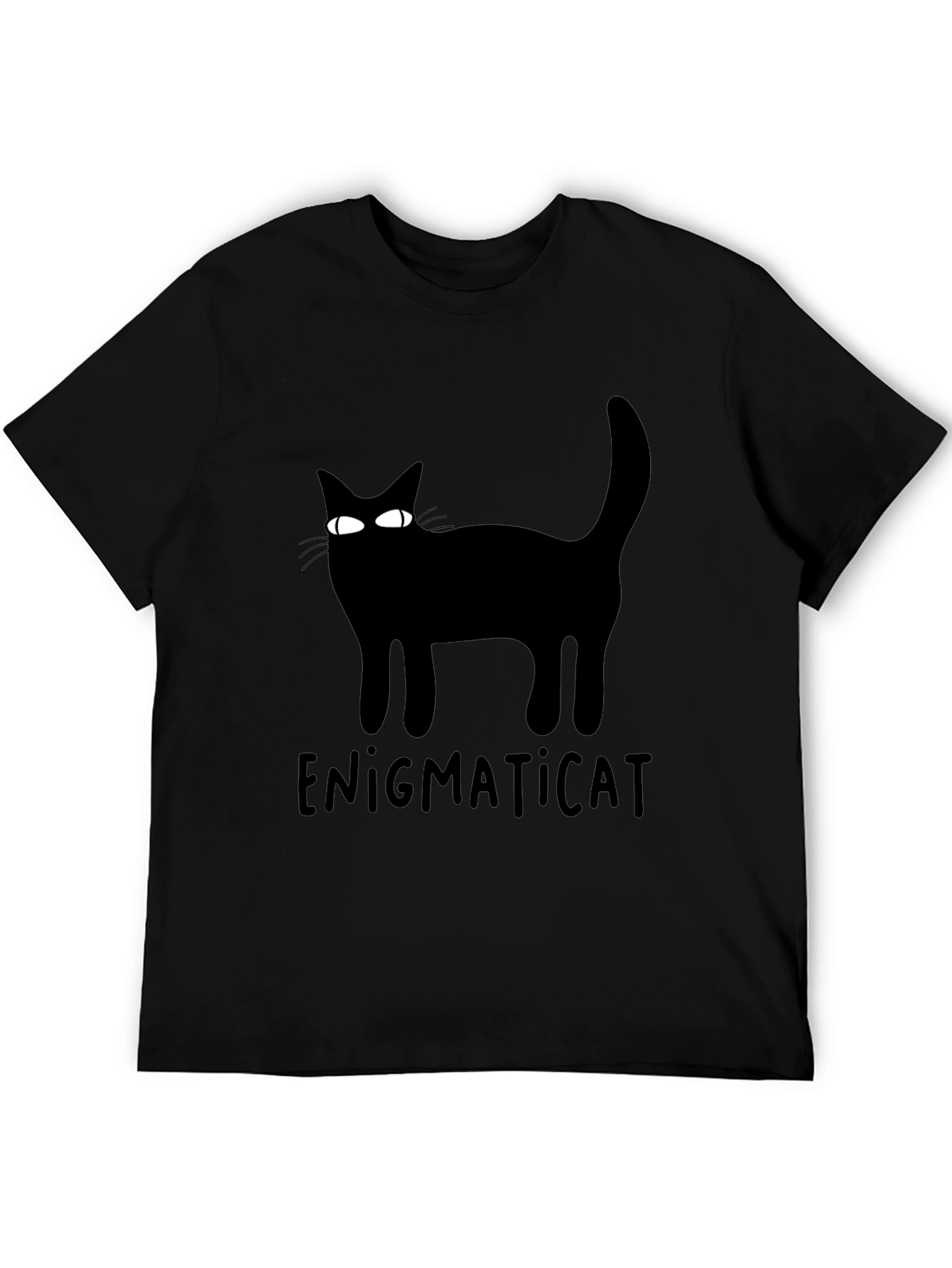 Enigmaticat Black Cat Graphic T-Shirt