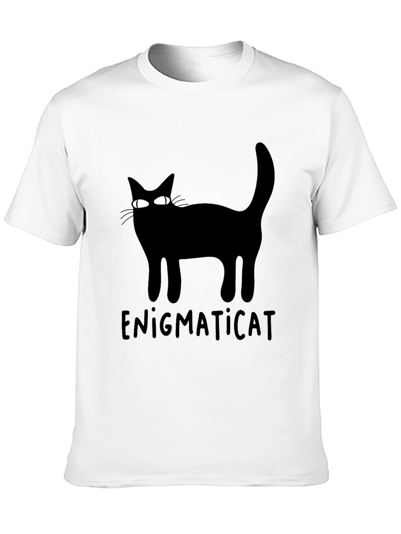 Enigmaticat Black Cat Graphic T-Shirt