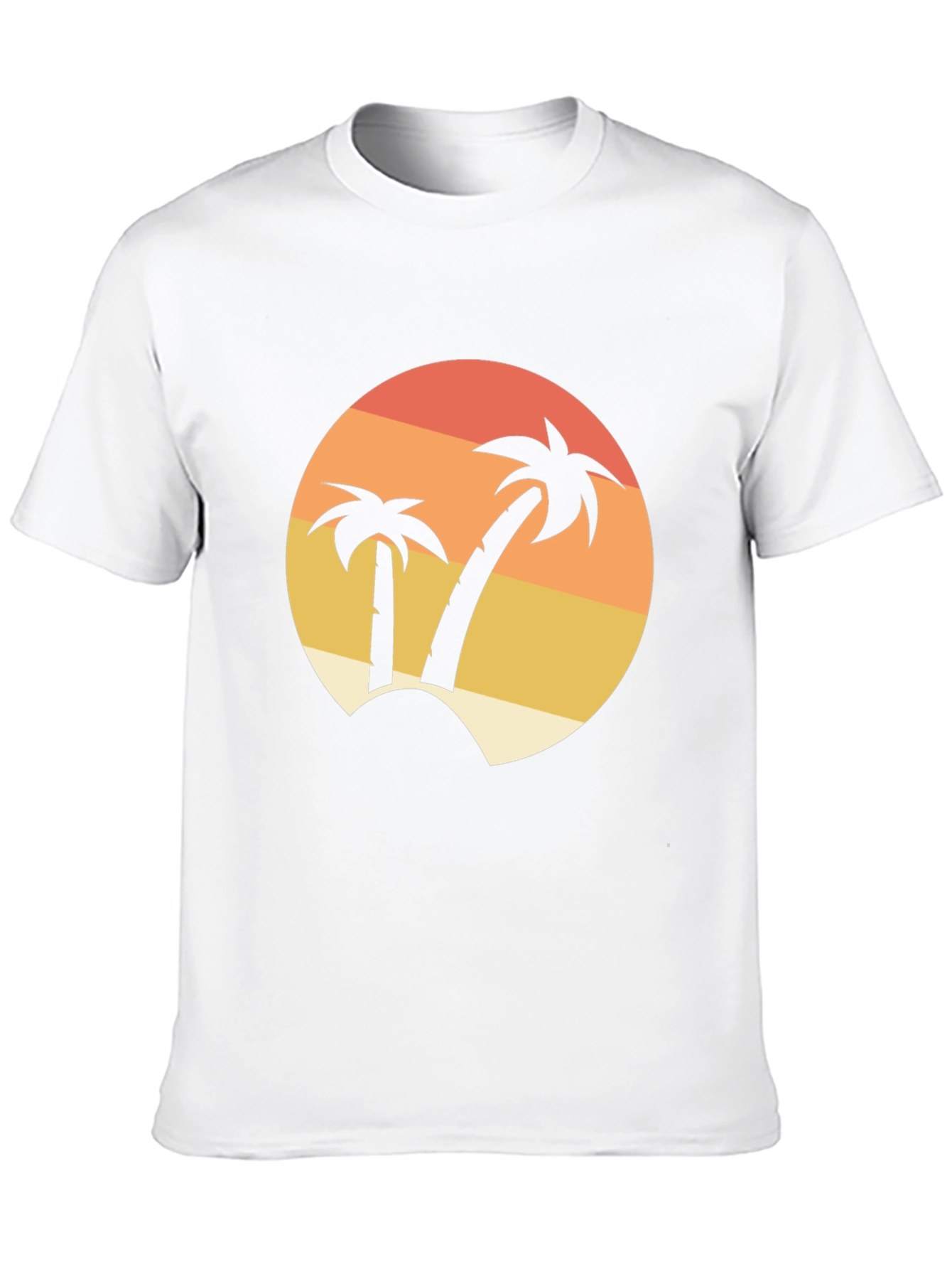 Tropical Palm Tree Sunset Graphic T-Shirt