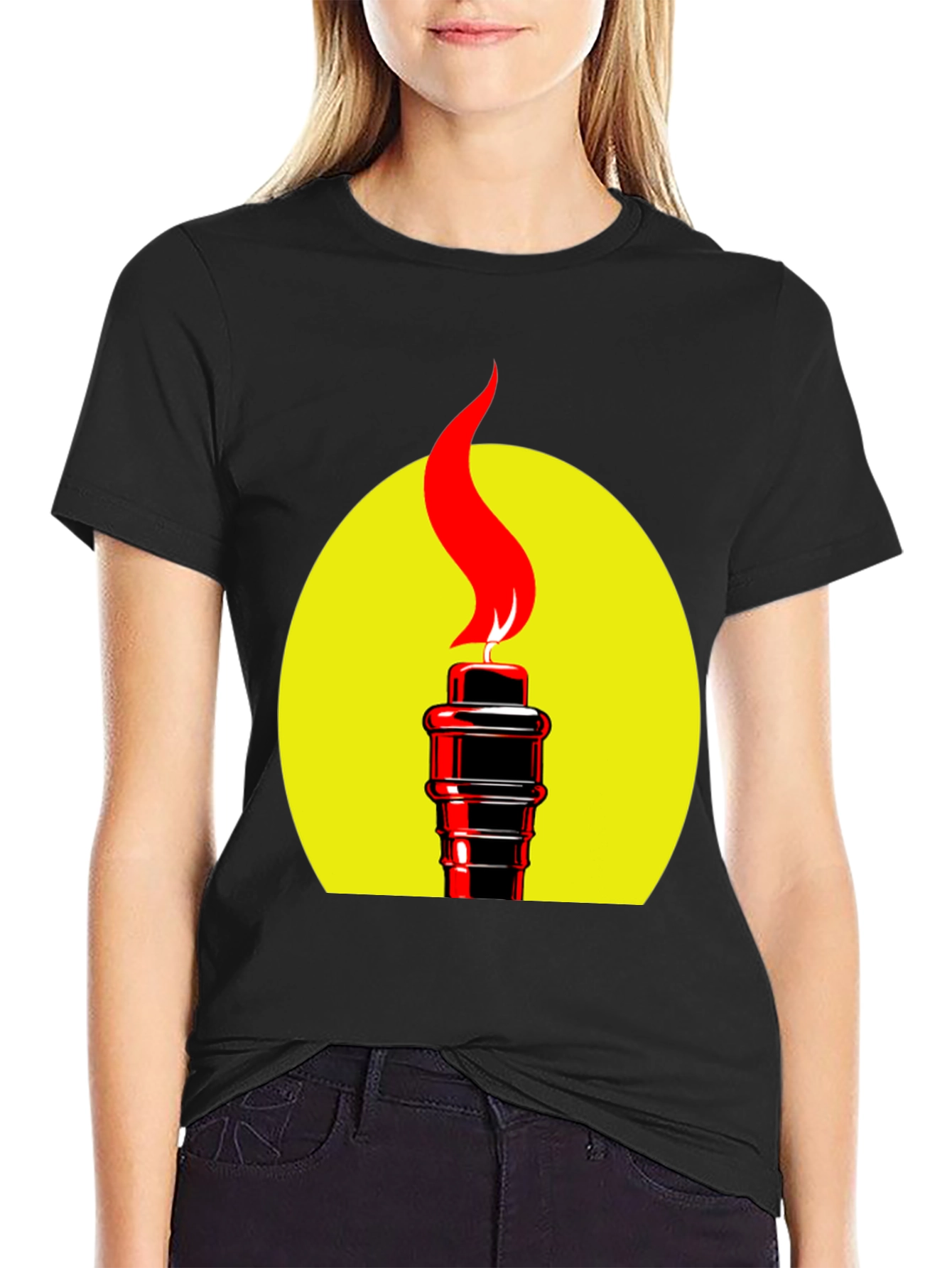 Torch Graphic Black T-Shirt