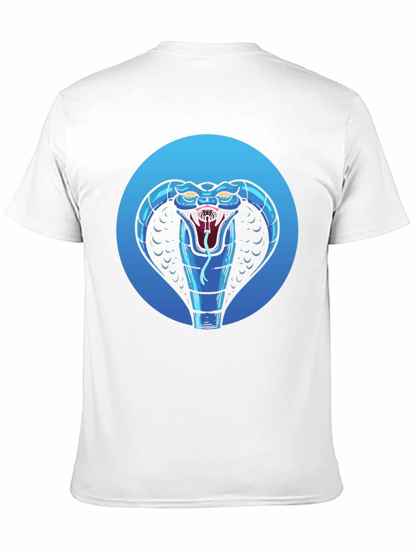 Blue Cobra Graphic Black T-Shirt