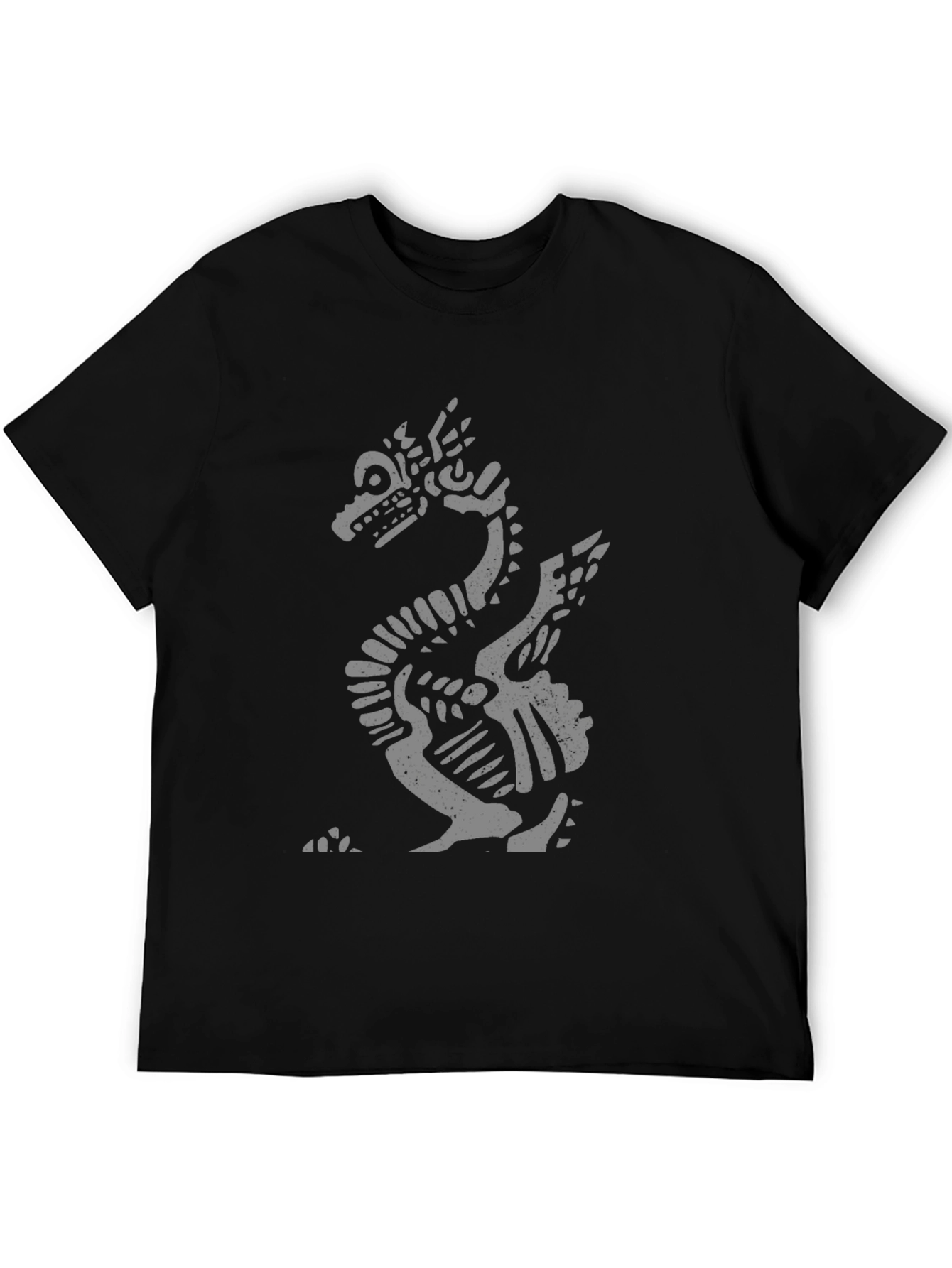 Aztec Dragon Graphic T-Shirt - Black