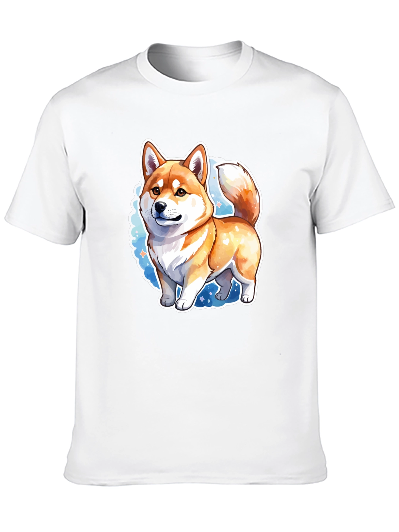 Shiba Inu Cartoon Graphic Tee - Unisex Black T-Shirt