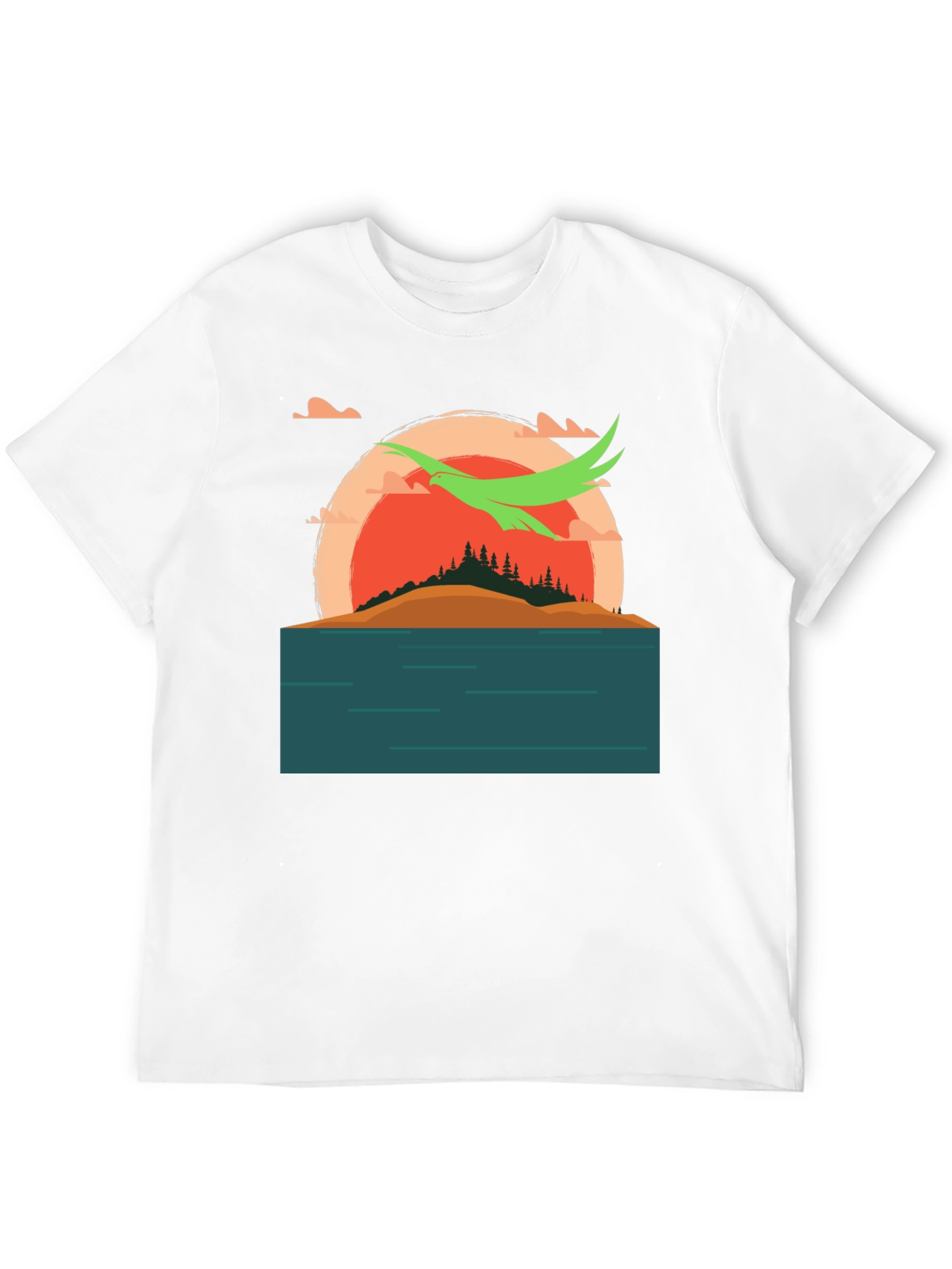 Sunset Island Graphic Tee - Nature Adventure Shirt