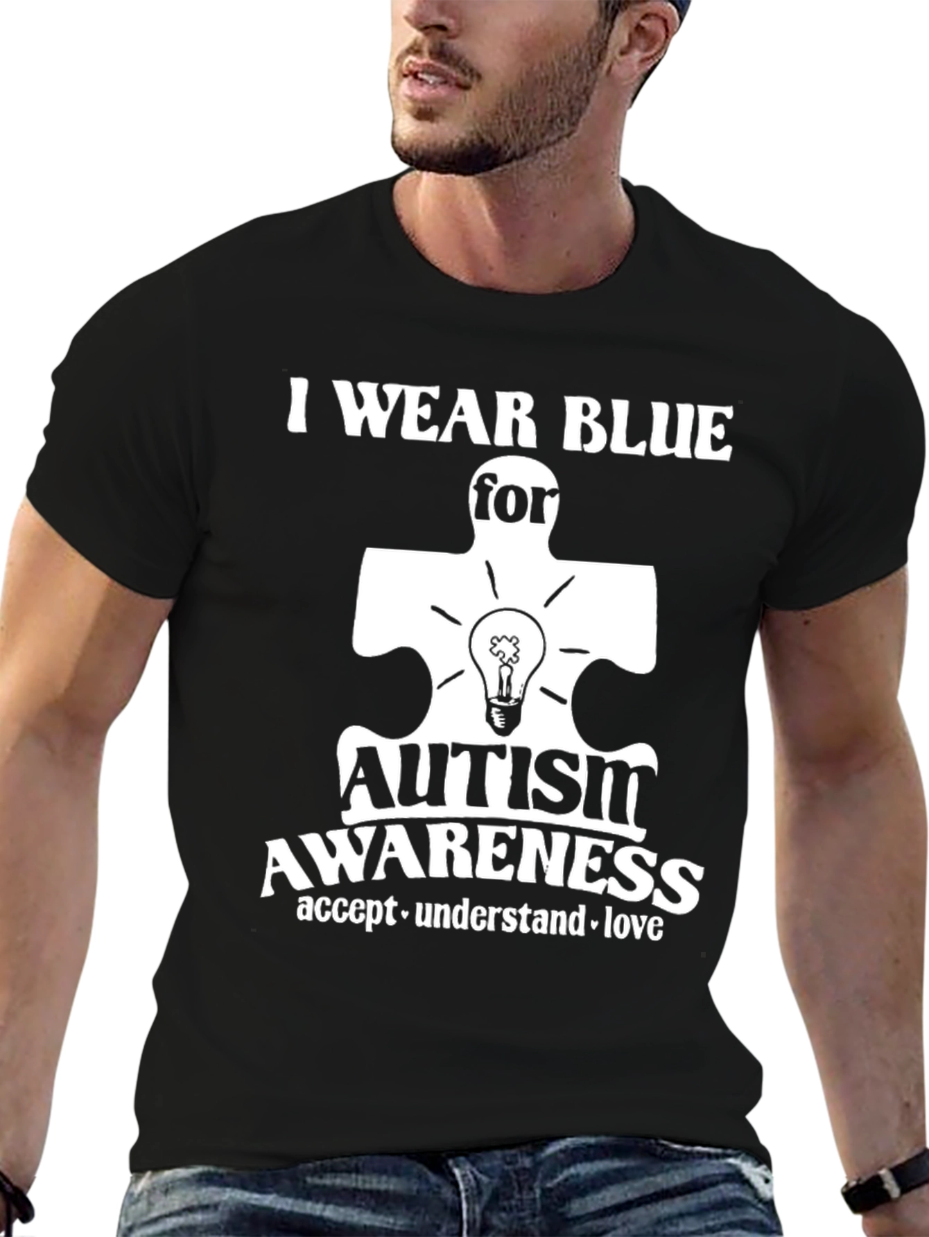 Autism Awareness T-Shirt - I Wear Blue For...