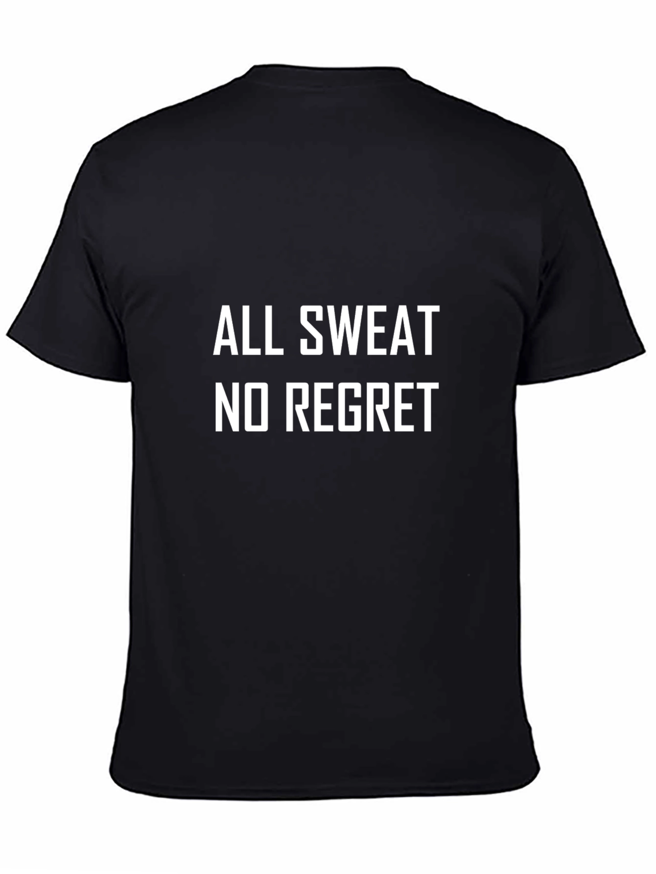 All Sweat No Regret Black Graphic Tee
