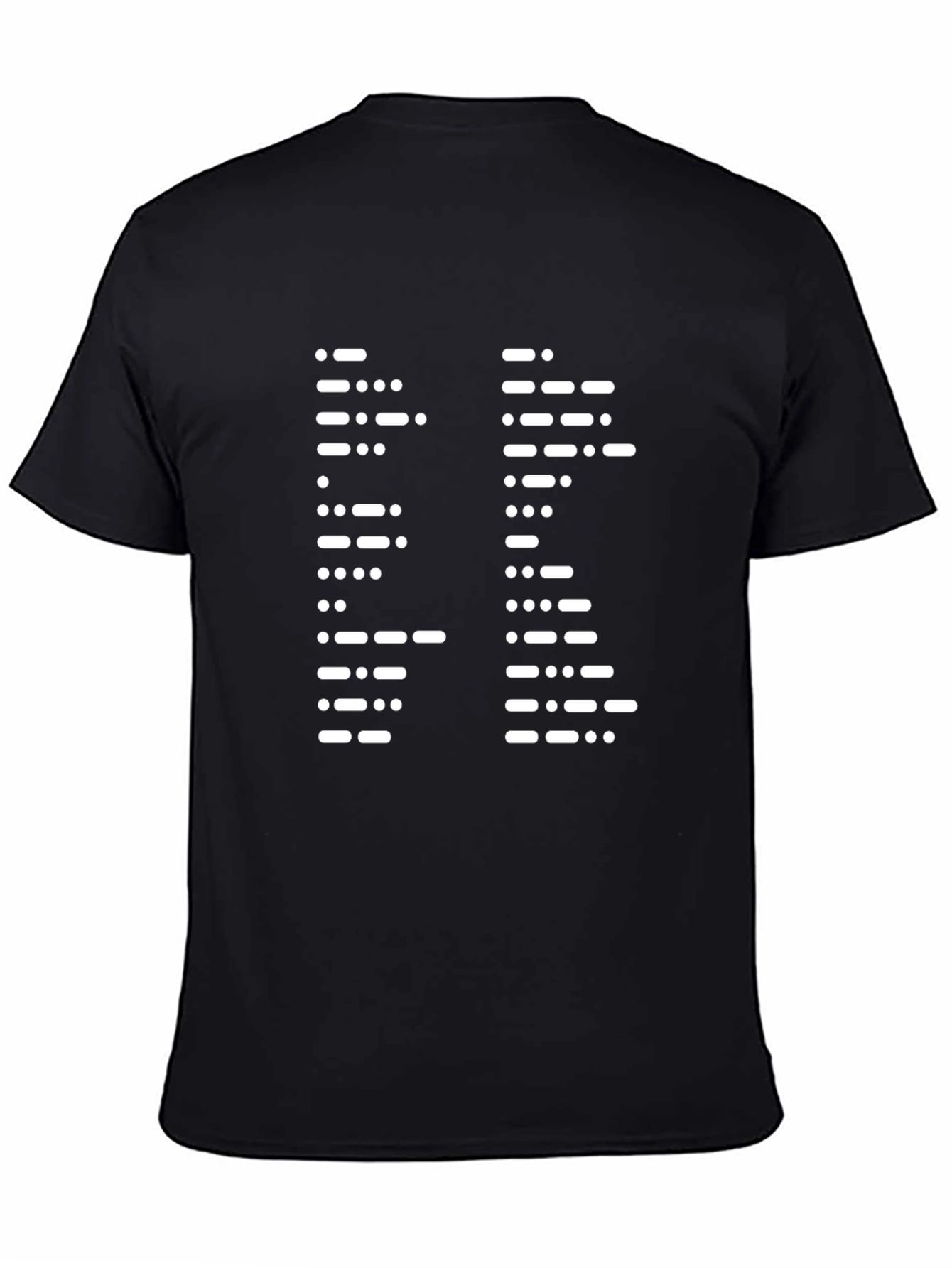 Morse Code Graphic Black T-Shirt