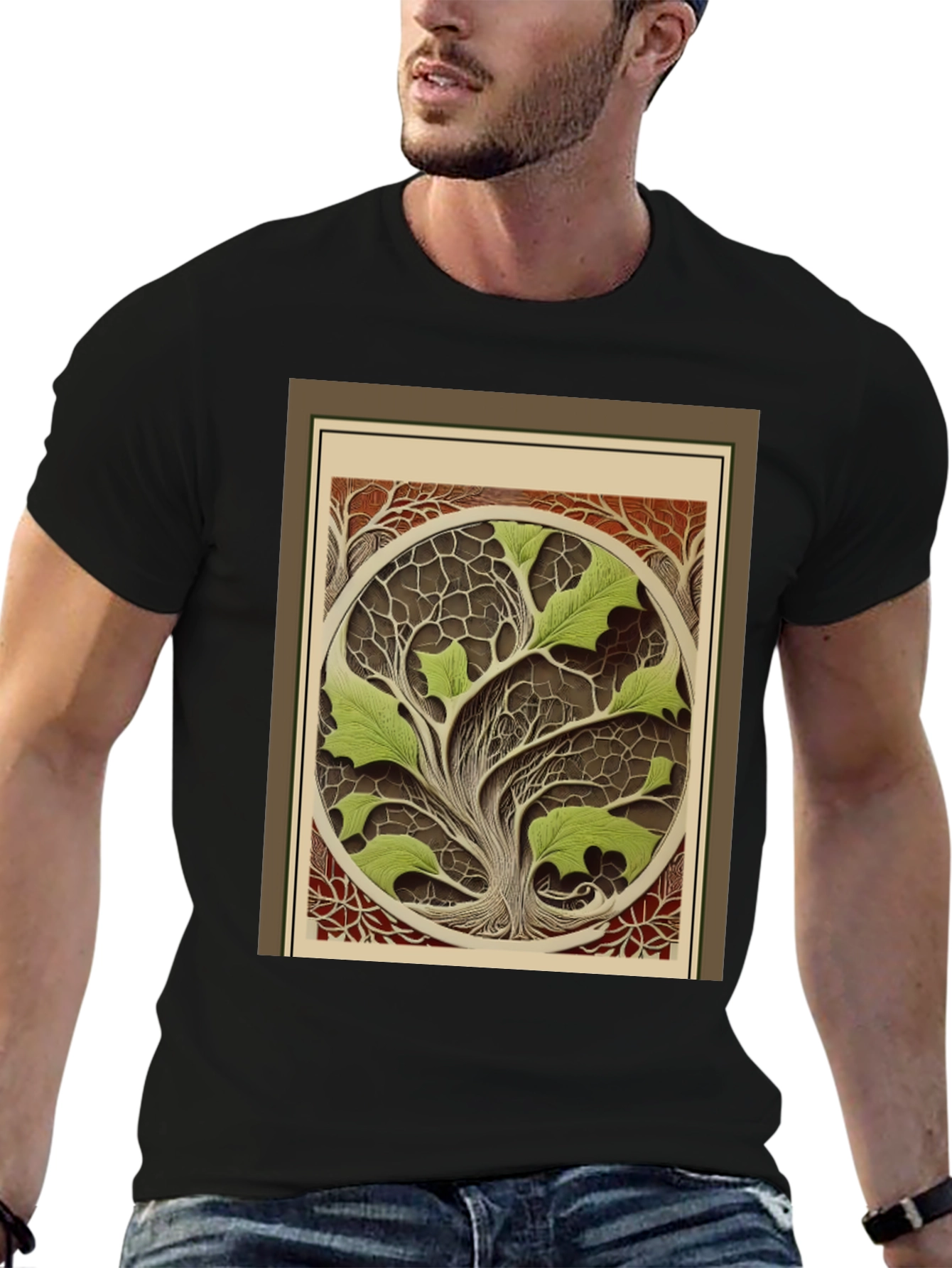 Arboreal Art T-Shirt - Nature Inspired Design