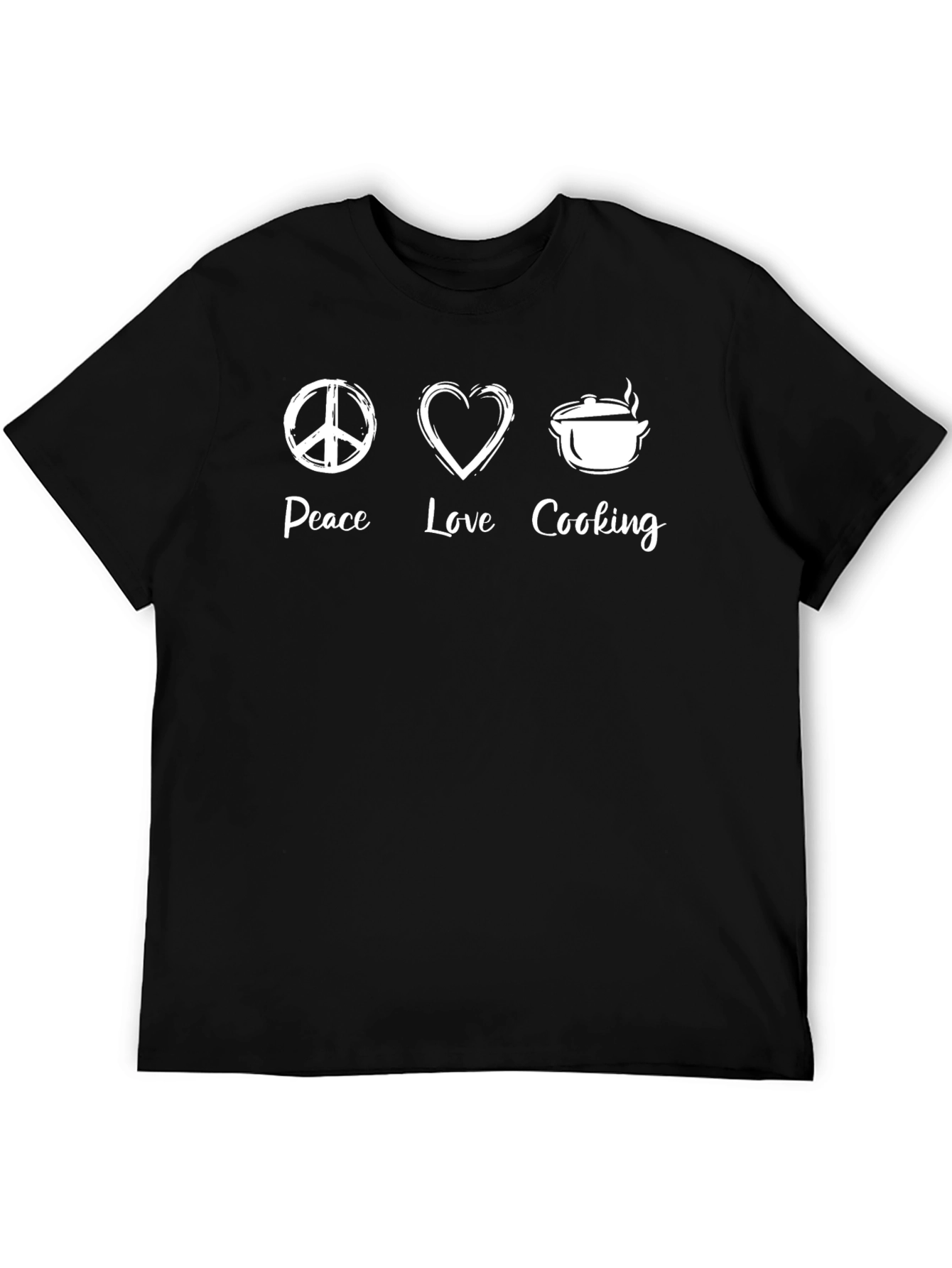 Peace Love Cooking T-Shirt Culinary Chef Gift