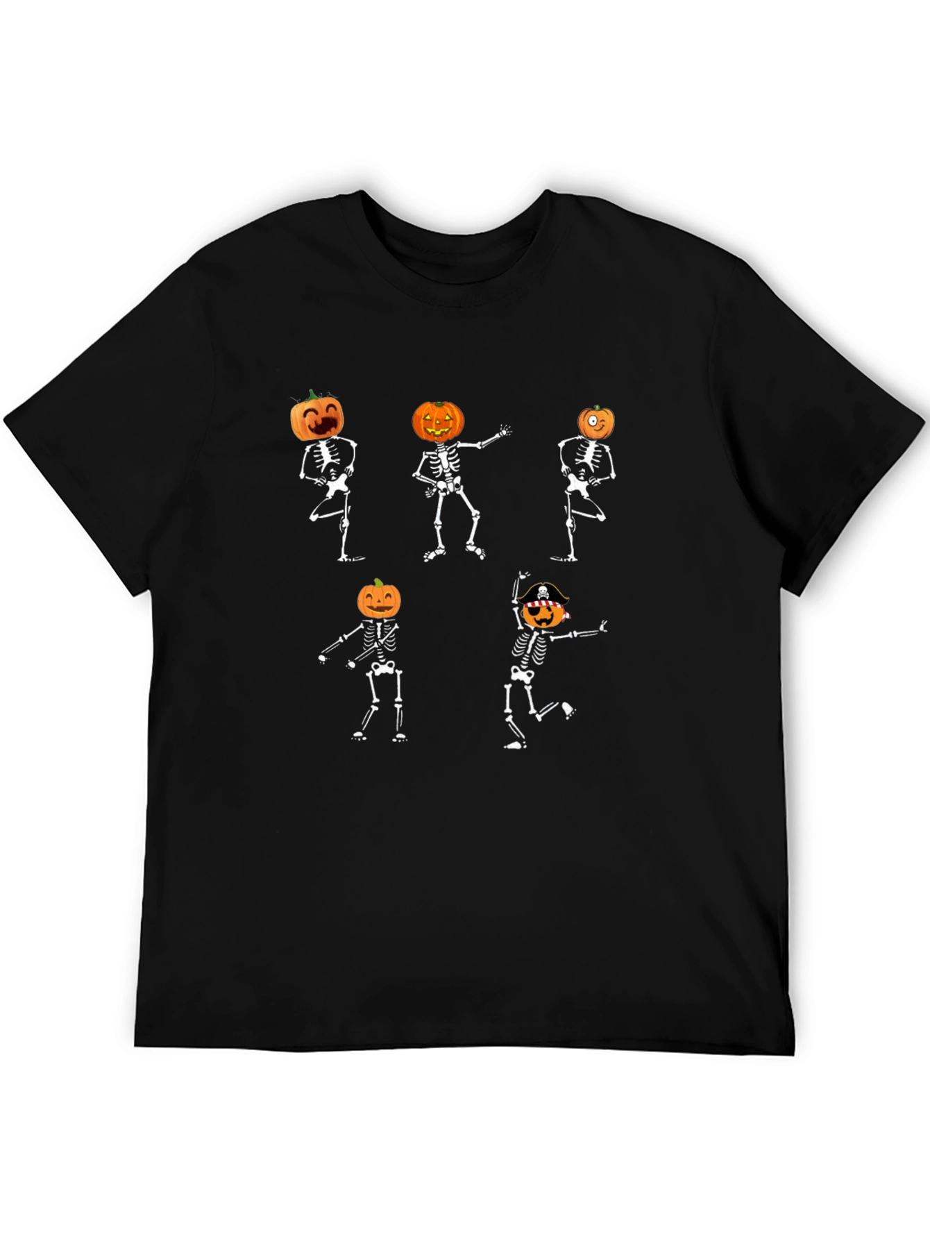 Halloween Dancing Pumpkin Skeleton T-Shirt