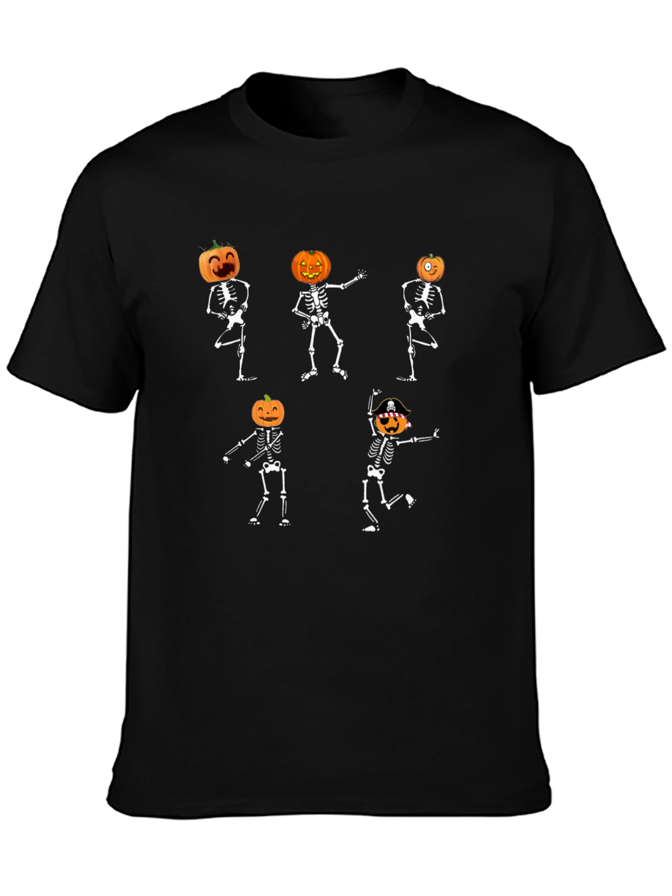 Halloween Dancing Pumpkin Skeleton T-Shirt