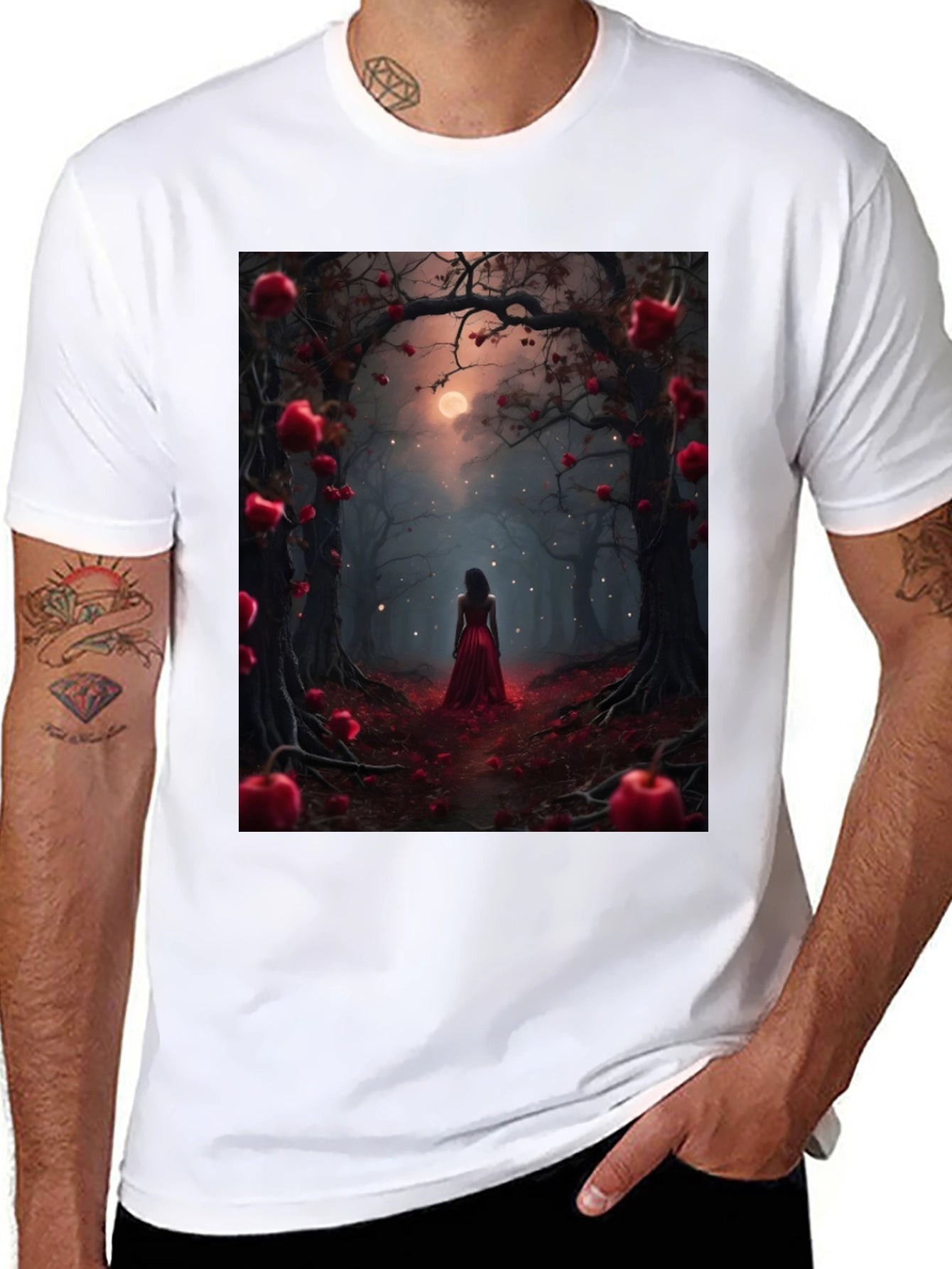 Enchanted Forest Graphic Tee - Mystical Adventure Shirt
