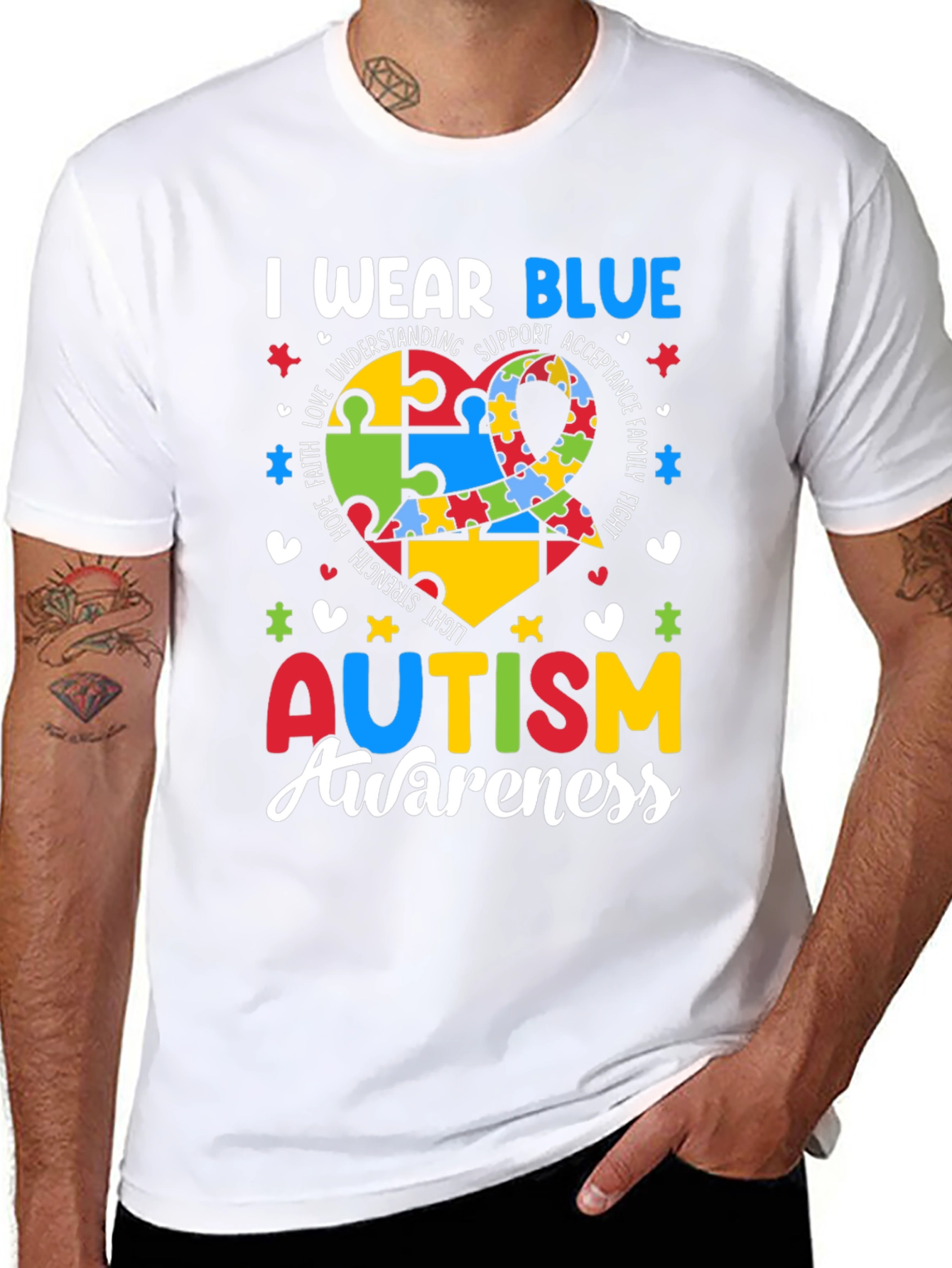 Autism Awareness T-Shirt - I Wear Blue