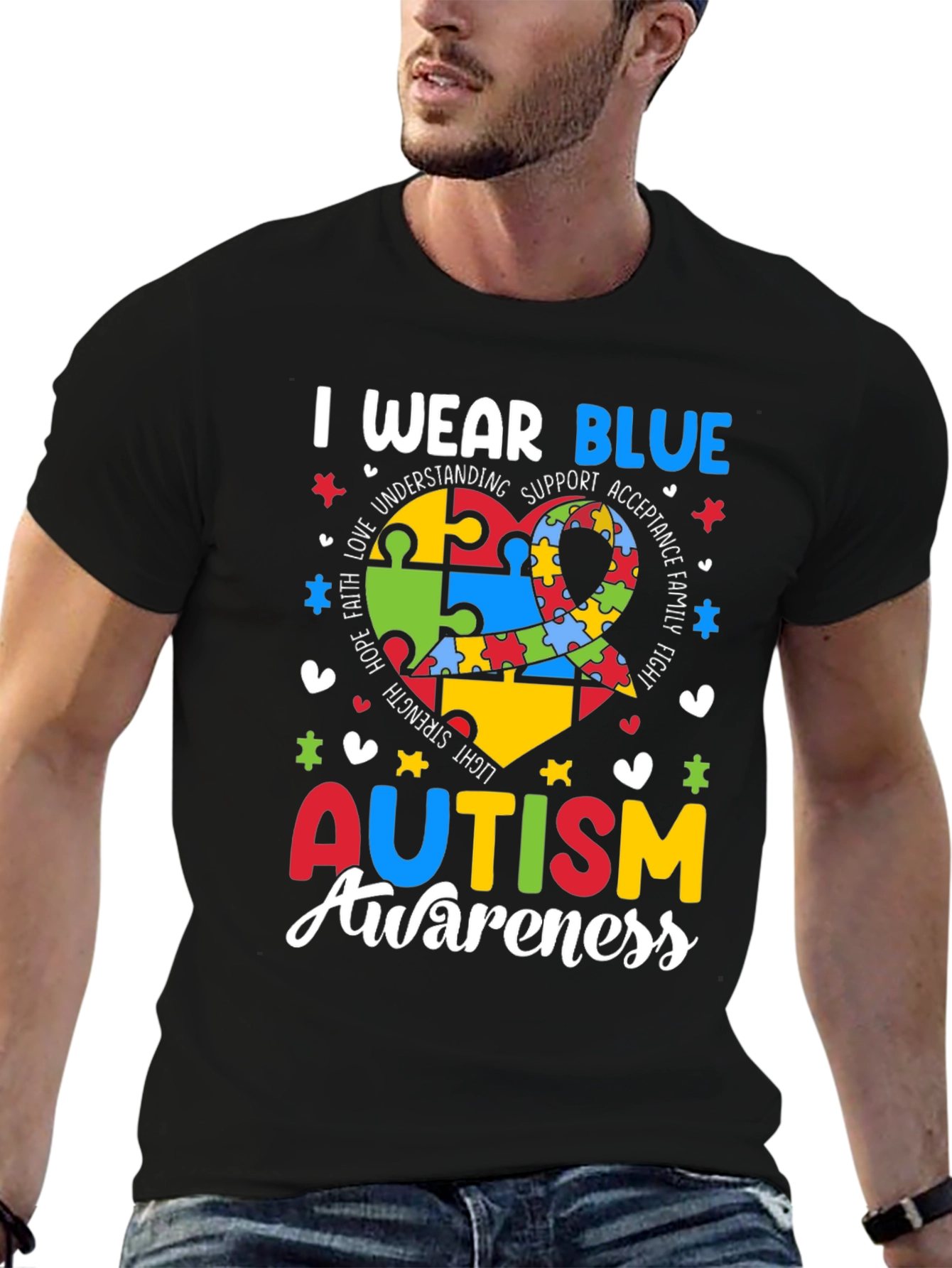 Autism Awareness T-Shirt - I Wear Blue