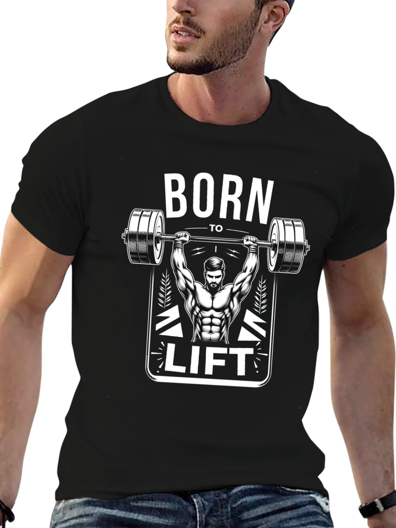 Born To Lift Black Graphic Tee Shirt