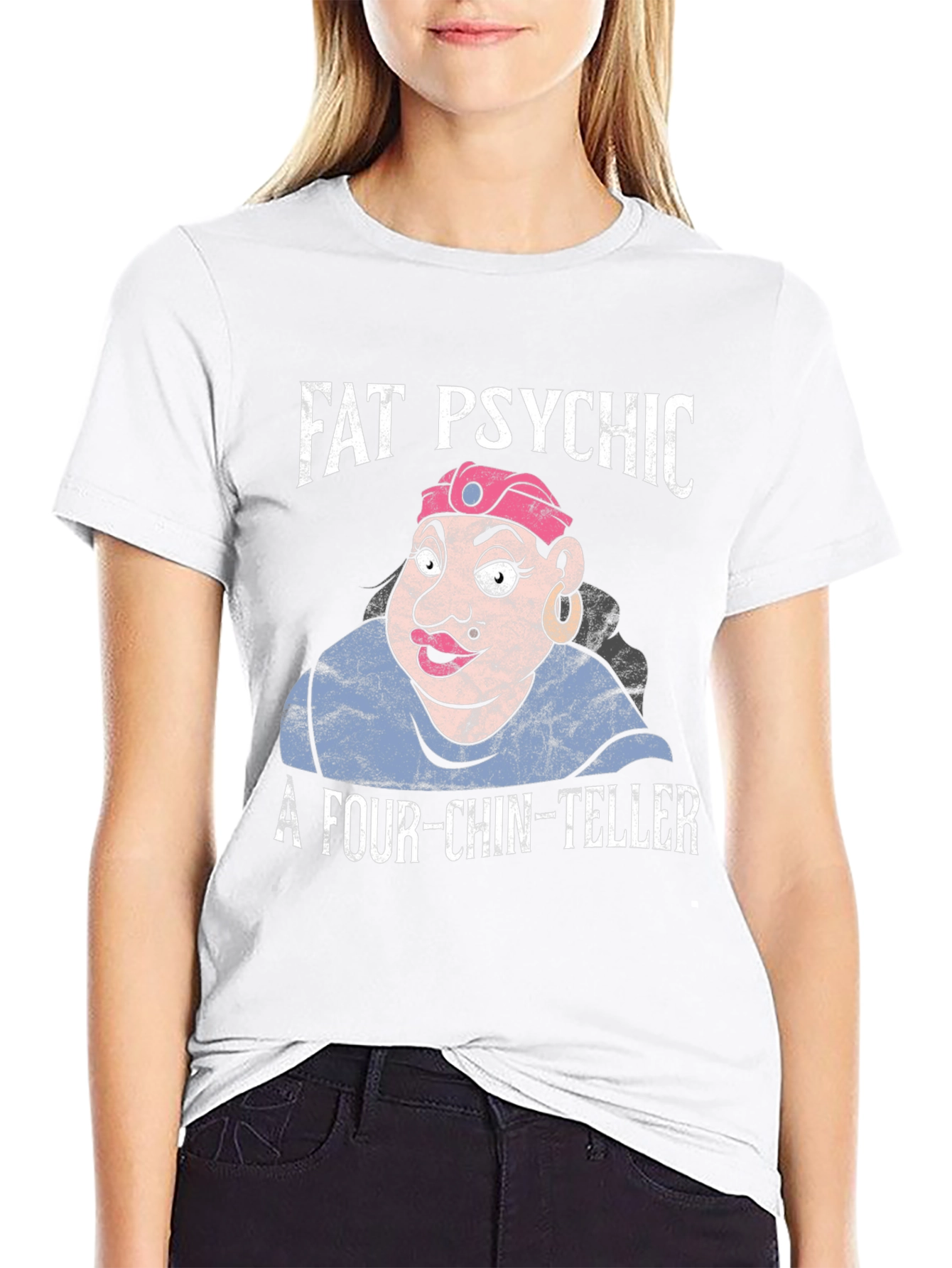Fat Psychic Four-Chin-Teller Novelty T-Shirt