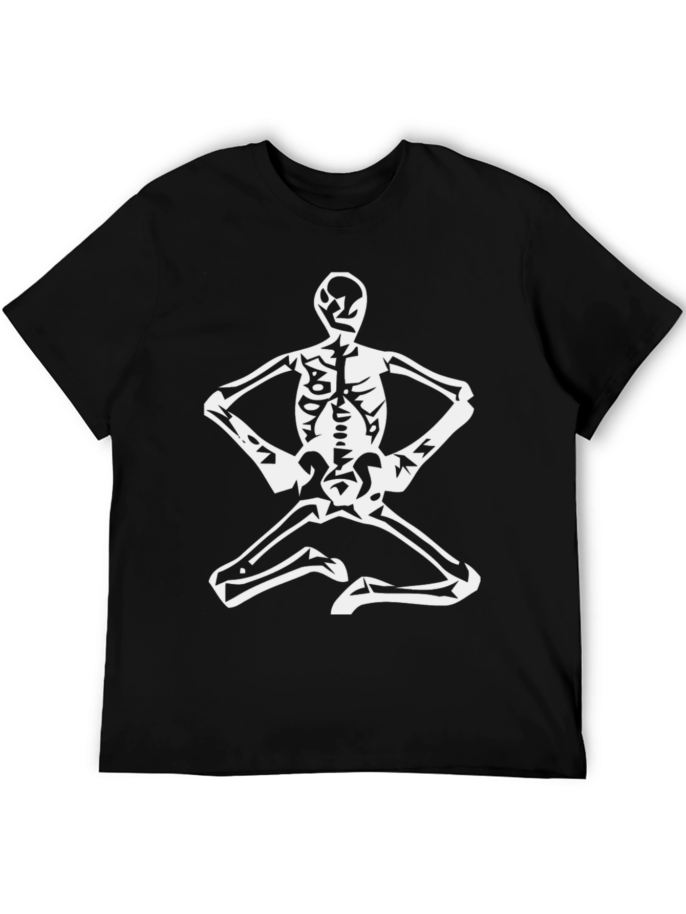 Skeleton Yoga T-Shirt - Black