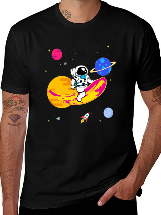 Astronaut Banana Ride Graphic Tee