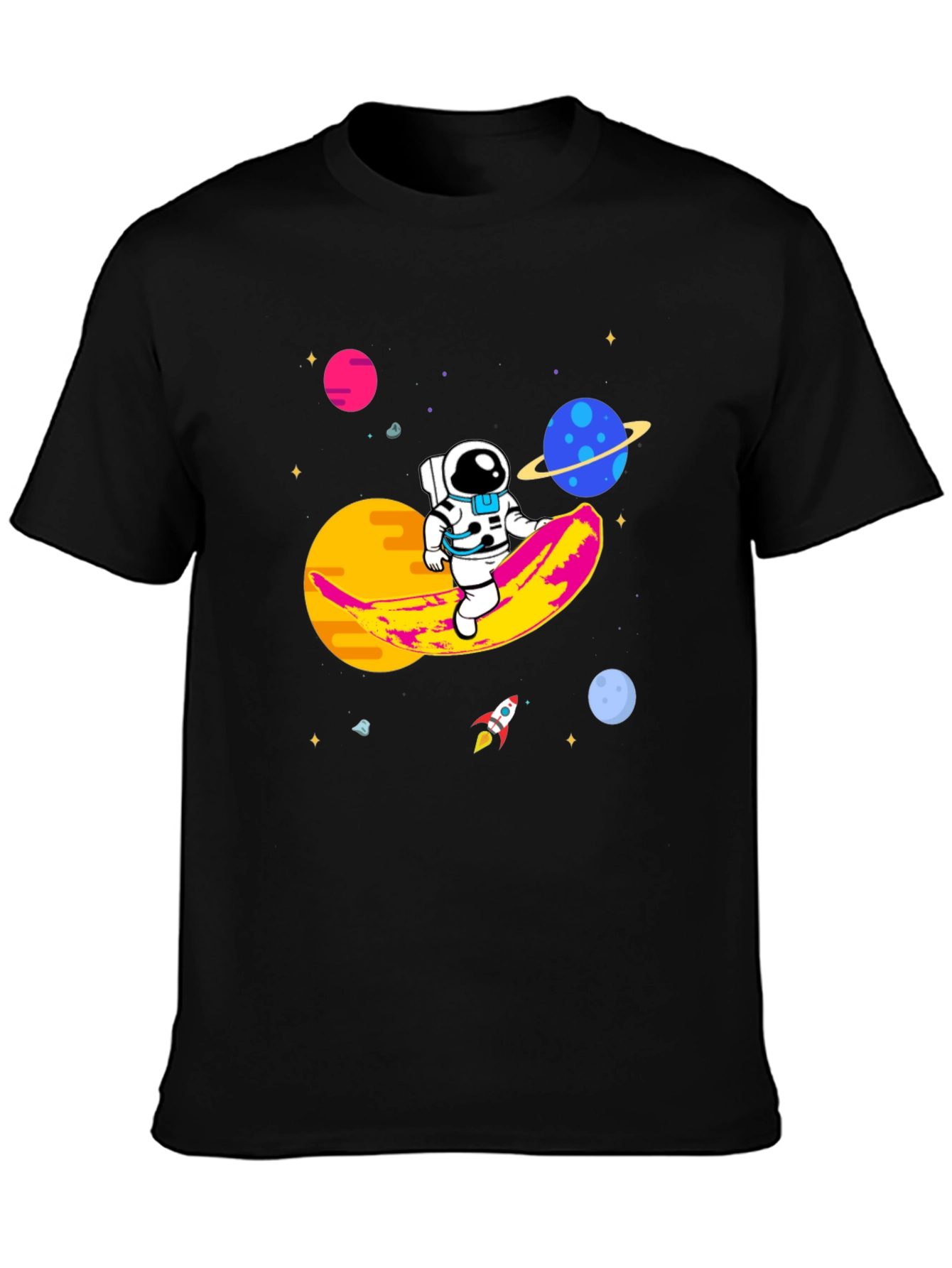 Astronaut Banana Ride Graphic Tee