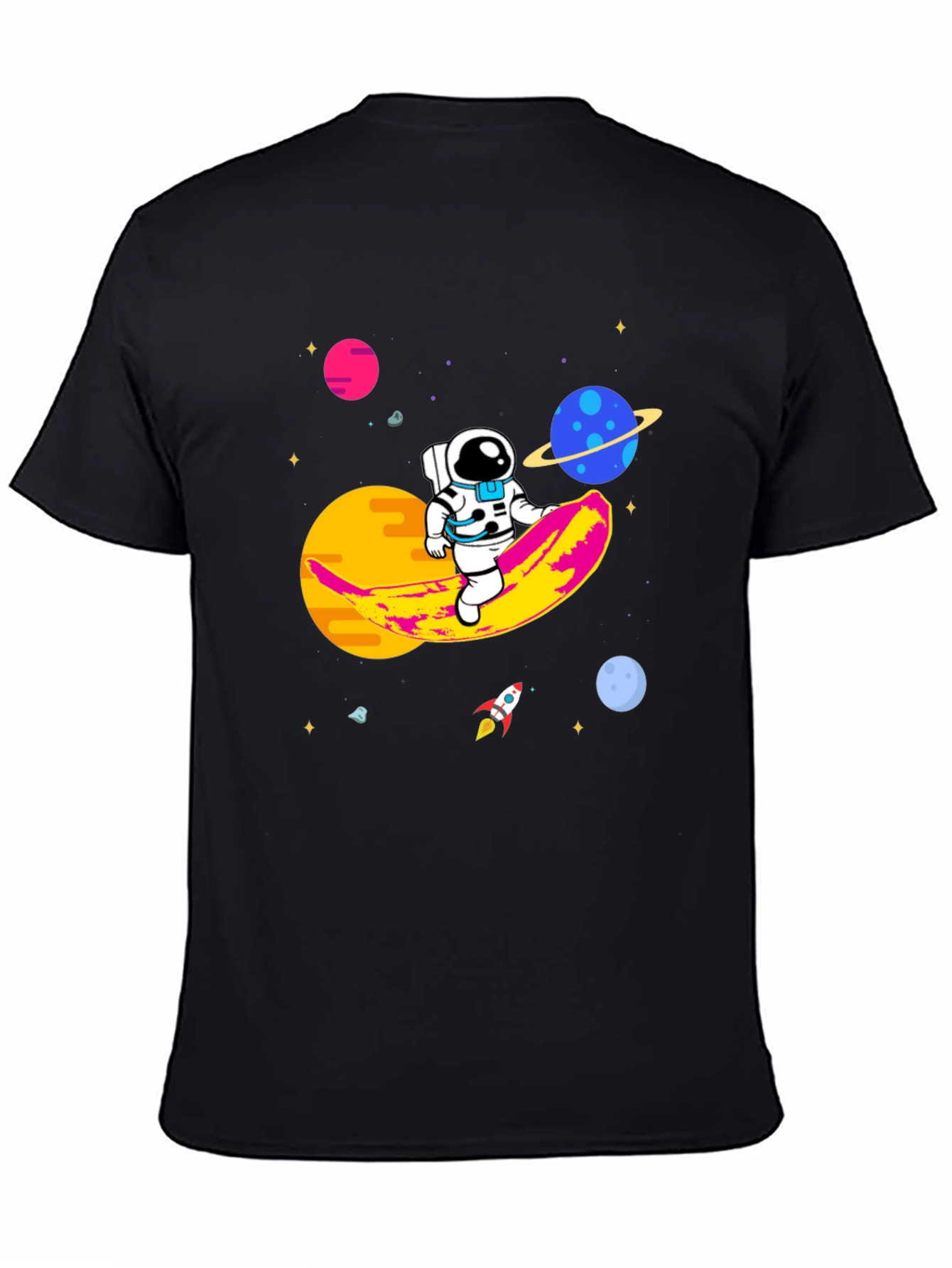 Astronaut Banana Ride Graphic Tee