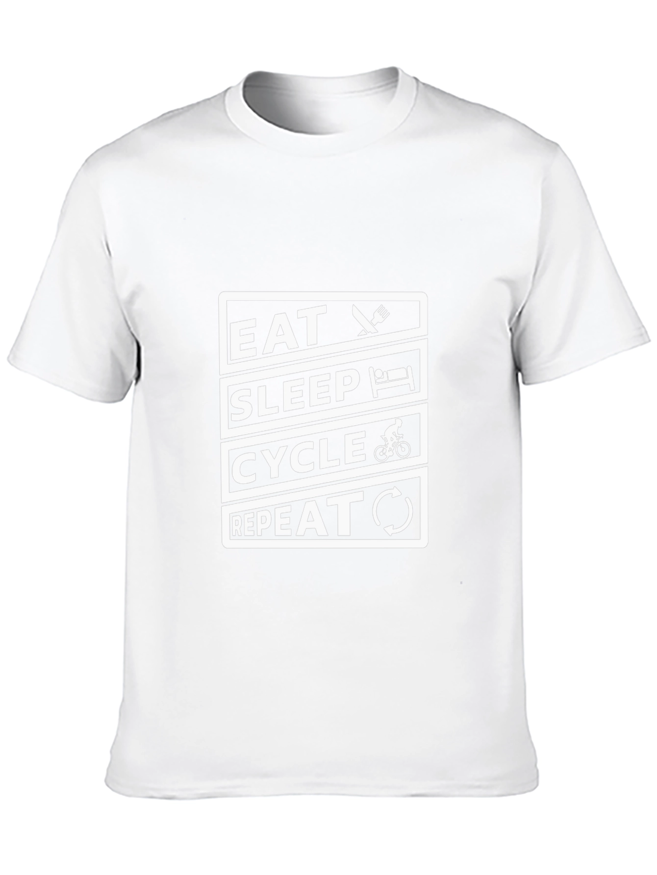 Eat Sleep Cycle Repeat Black Graphic Tee
