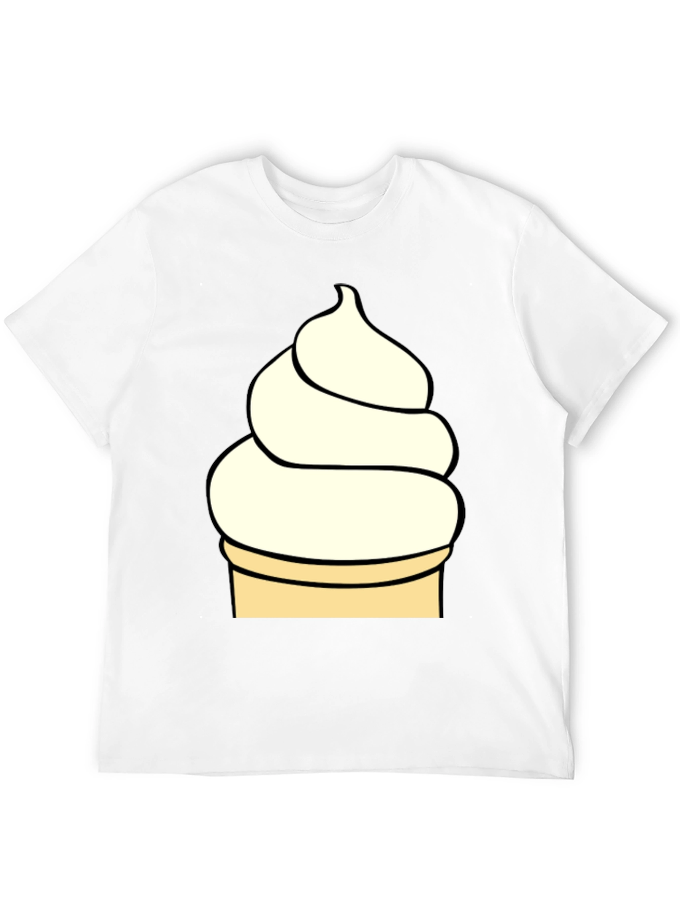 Ice Cream Cone Graphic T-Shirt - Black
