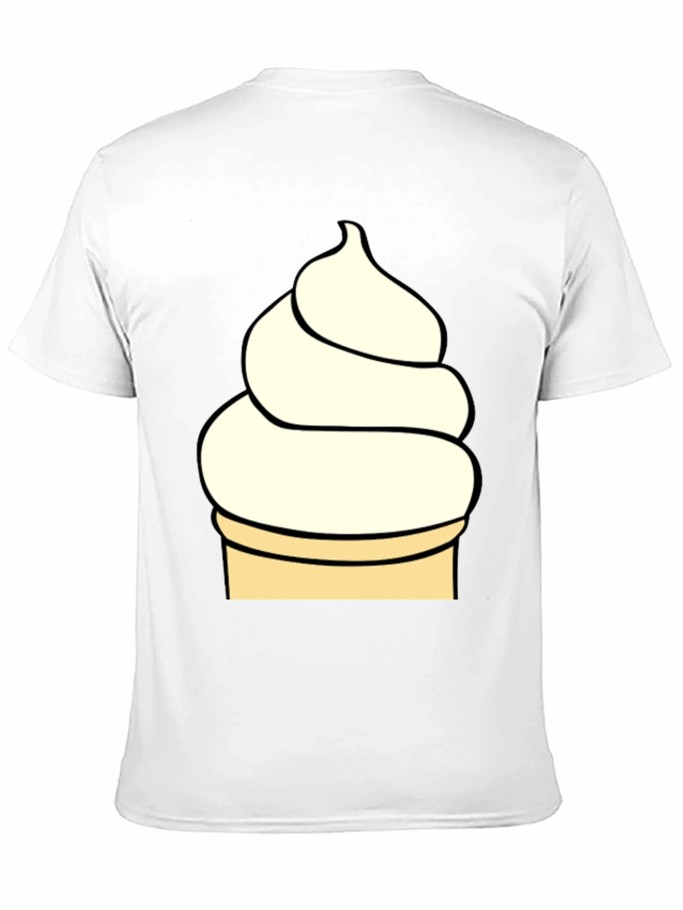 Ice Cream Cone Graphic T-Shirt - Black