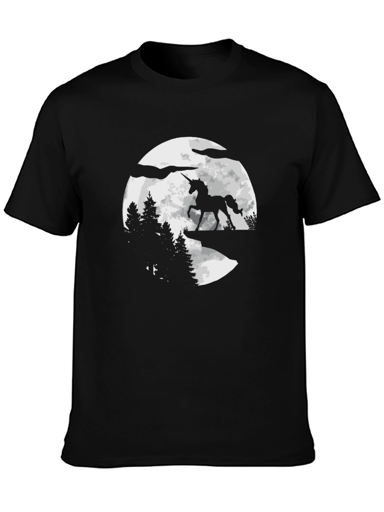 Unicorn Silhouette Moon Graphic Tee