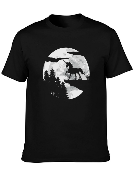 Unicorn Silhouette Moon Graphic Tee