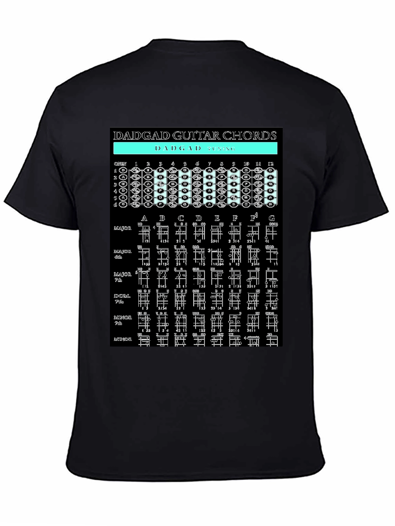 DADGAD Guitar Chords T-Shirt - Musician Tee