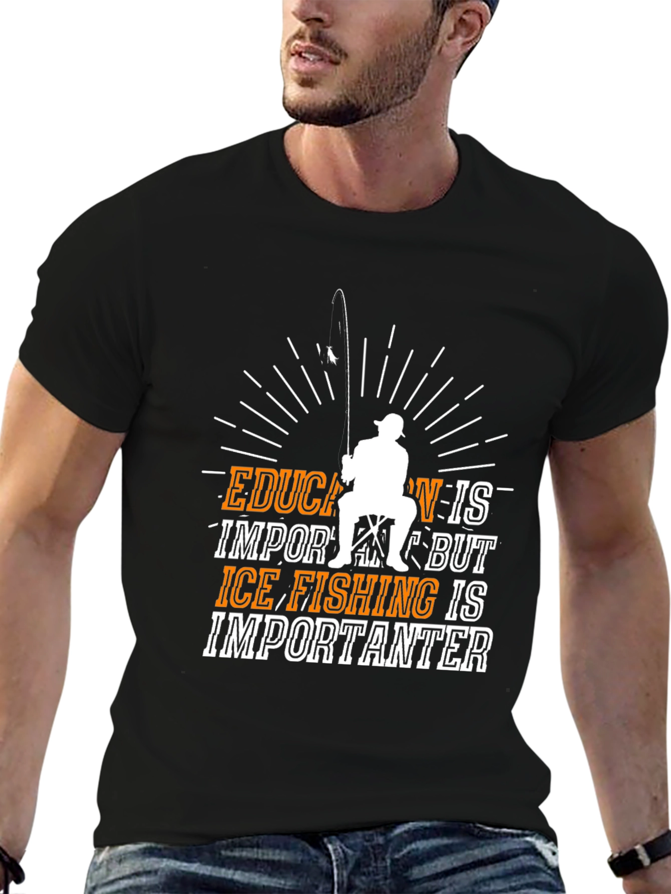 Ice Fishing is Importanter Funny T-Shirt