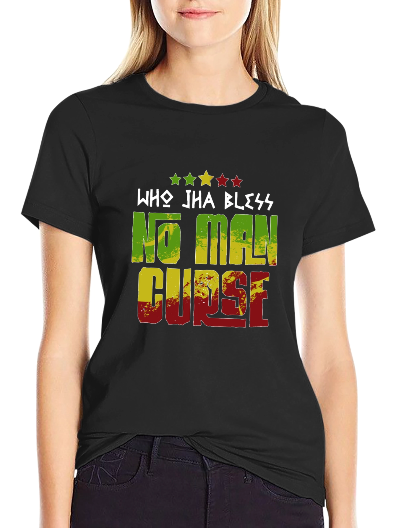 Who Jha Bless No Man Curse Graphic Tee
