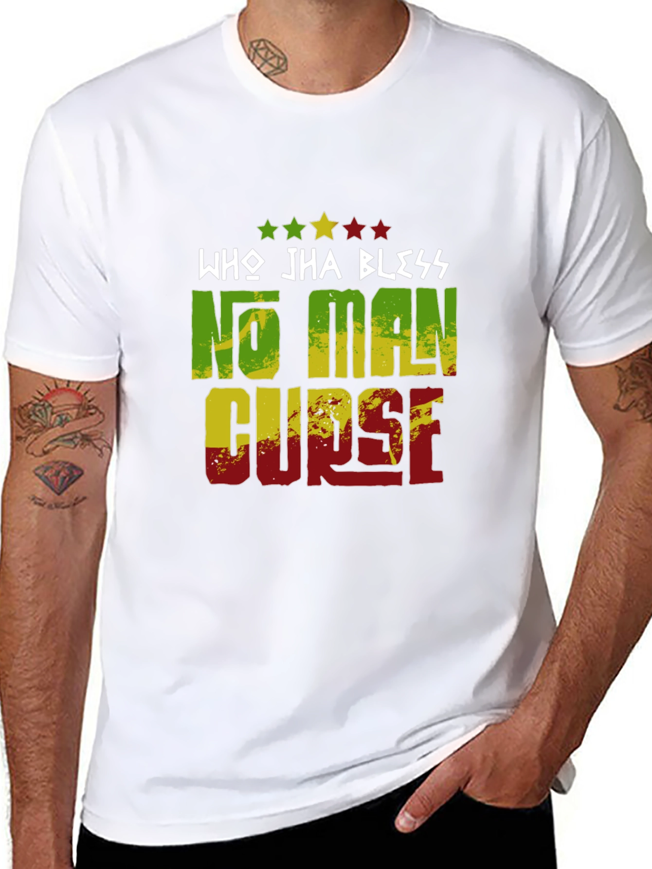 Who Jha Bless No Man Curse Graphic Tee