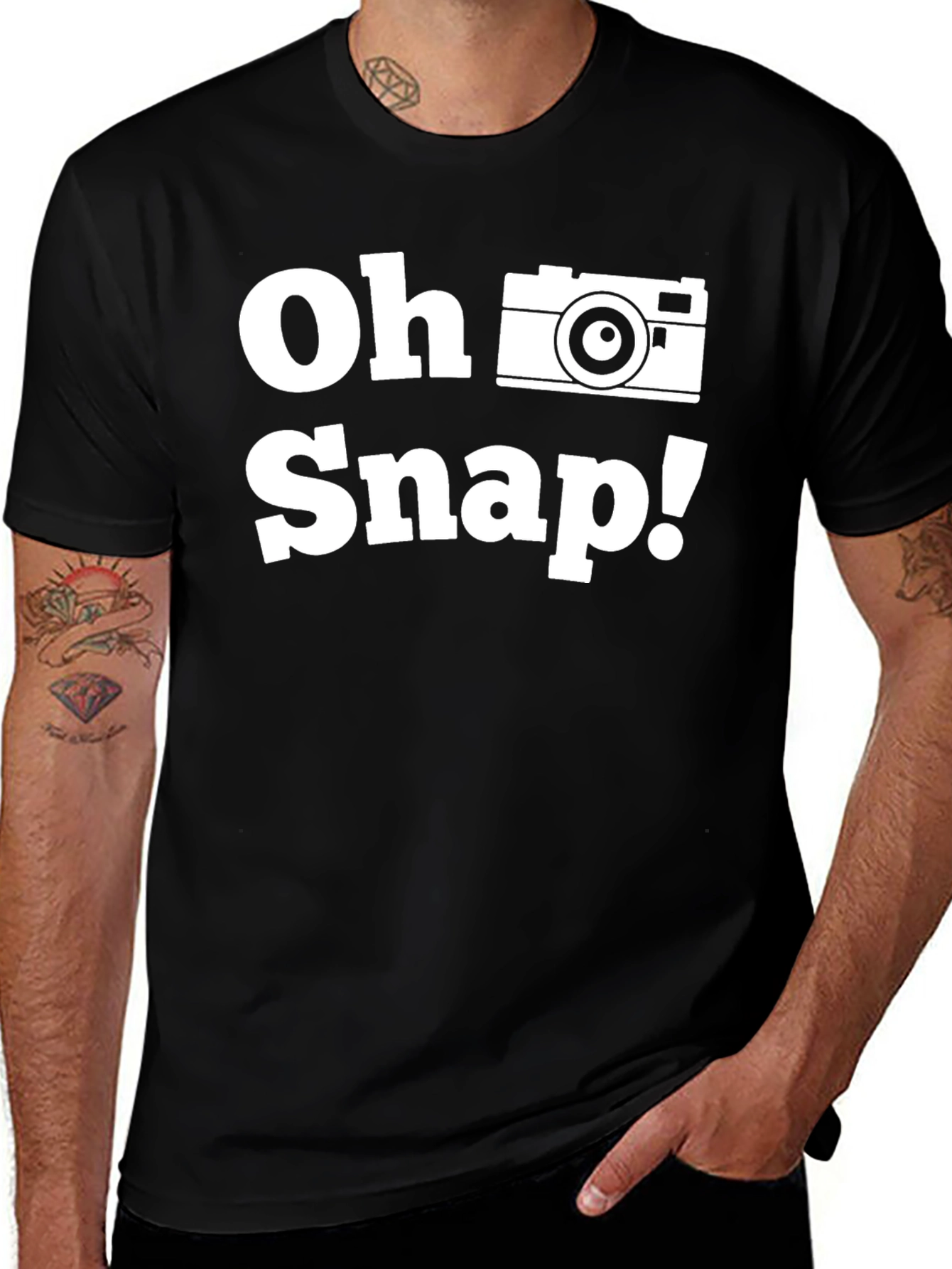 Oh Snap! Camera Graphic T-Shirt - Trendy Photo Tee